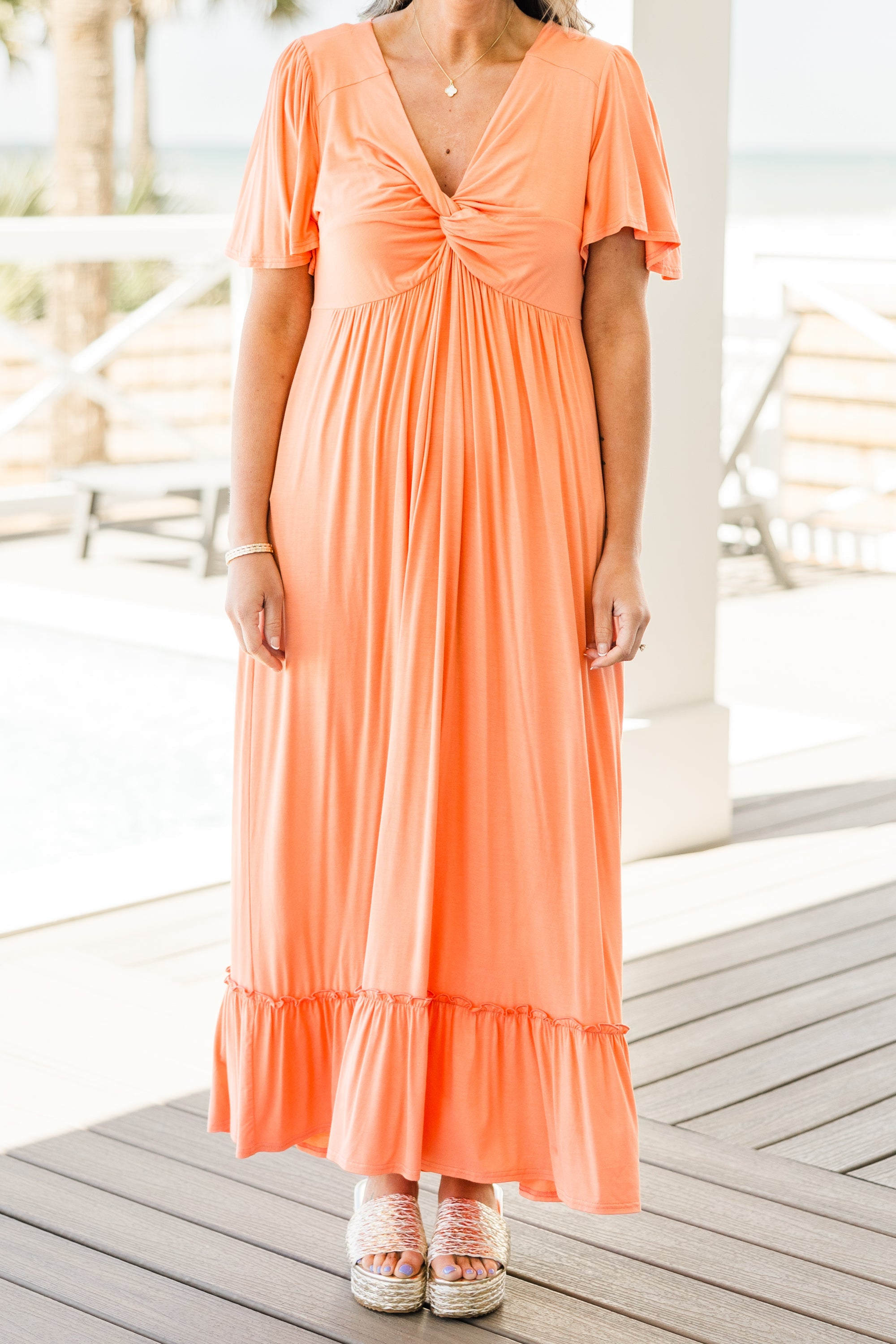 Blackbird Singing Dress, Peach