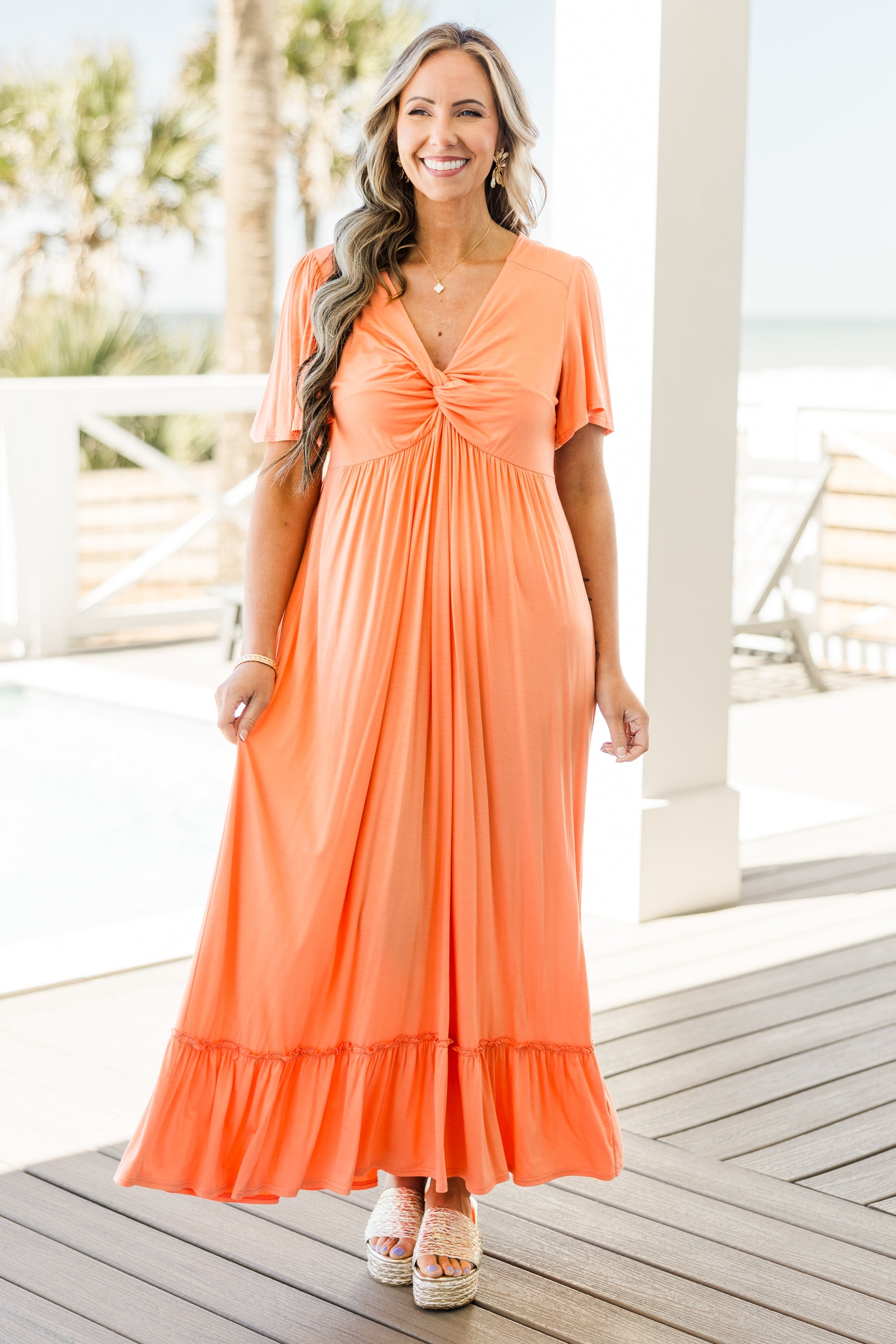 Blackbird Singing Dress, Peach
