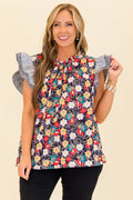 Bleeding Hearts Top, Black