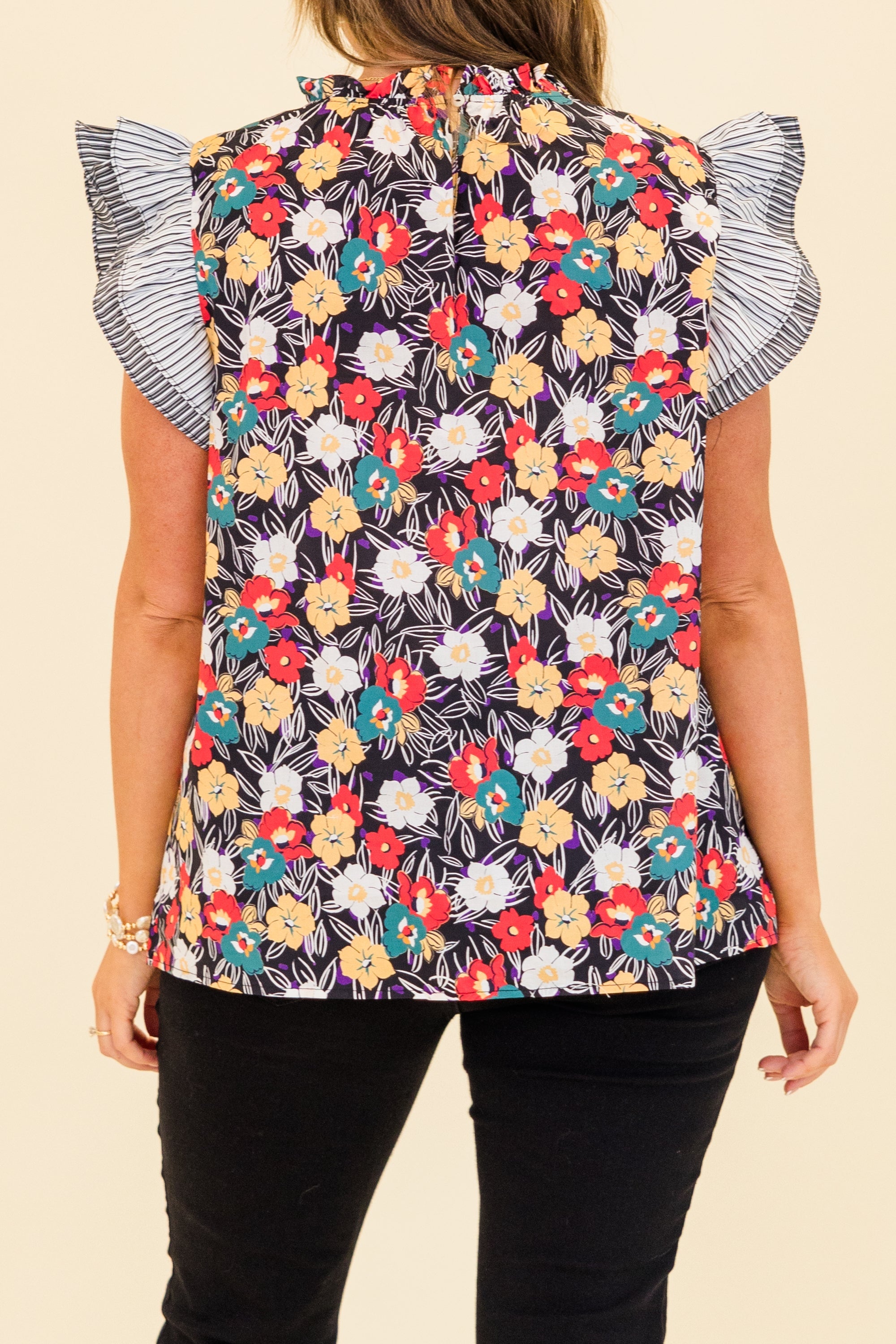 Bleeding Hearts Top, Black