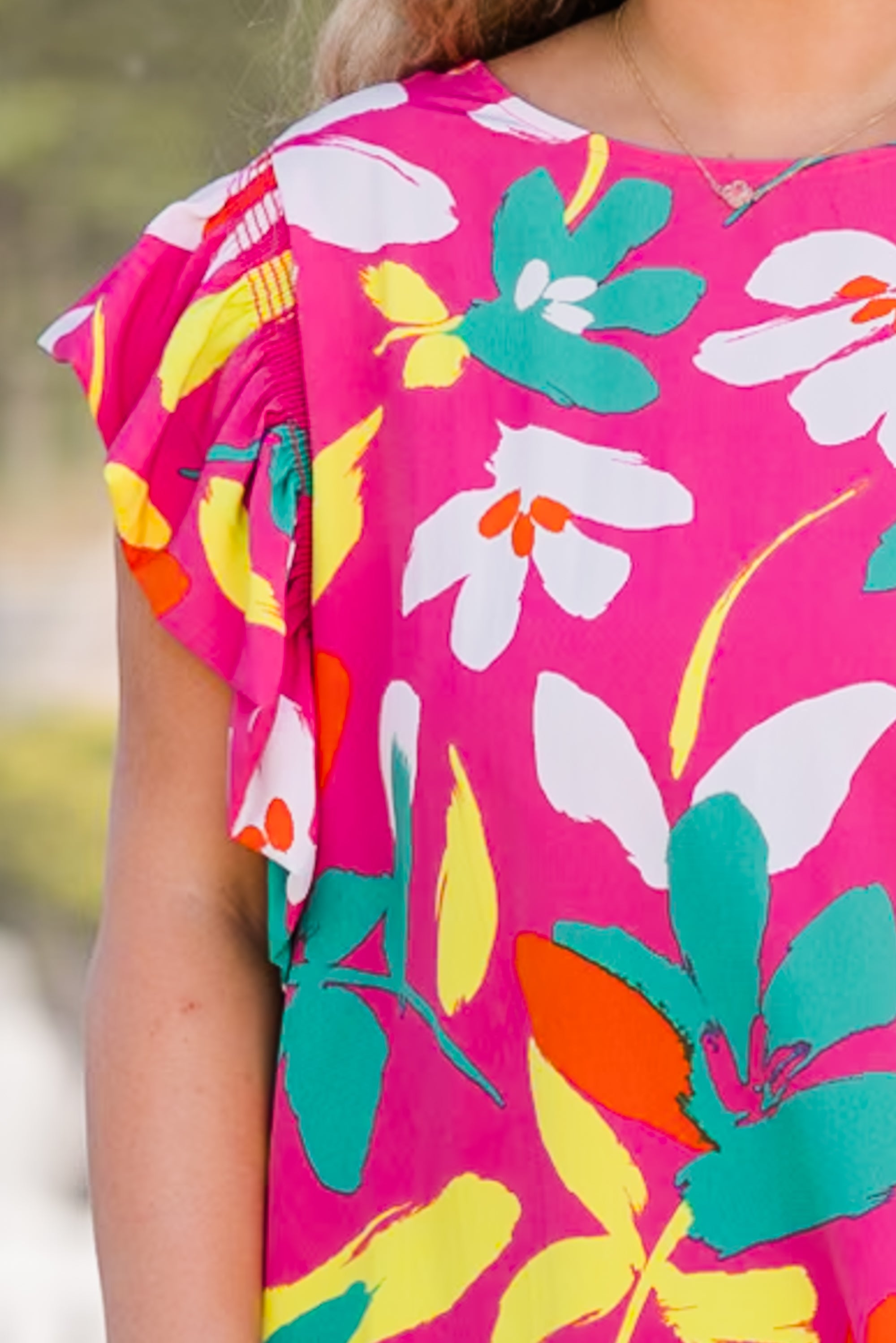 Bloom And Love Dress, Fuchsia