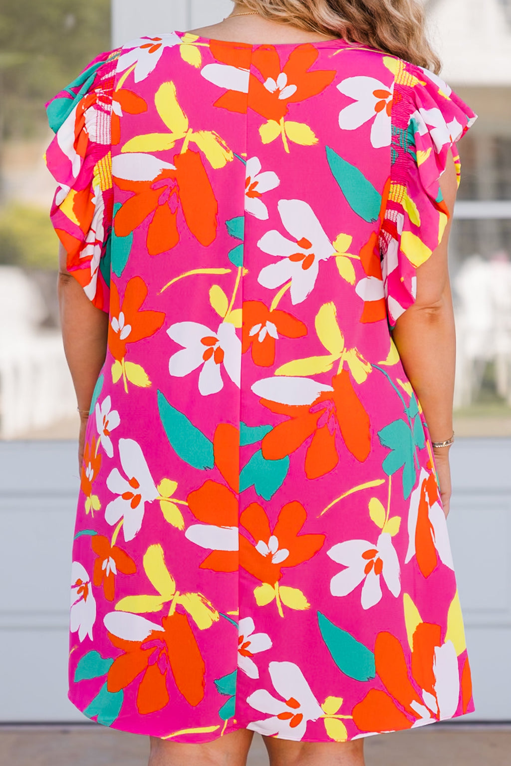 Bloom And Love Dress, Fuchsia