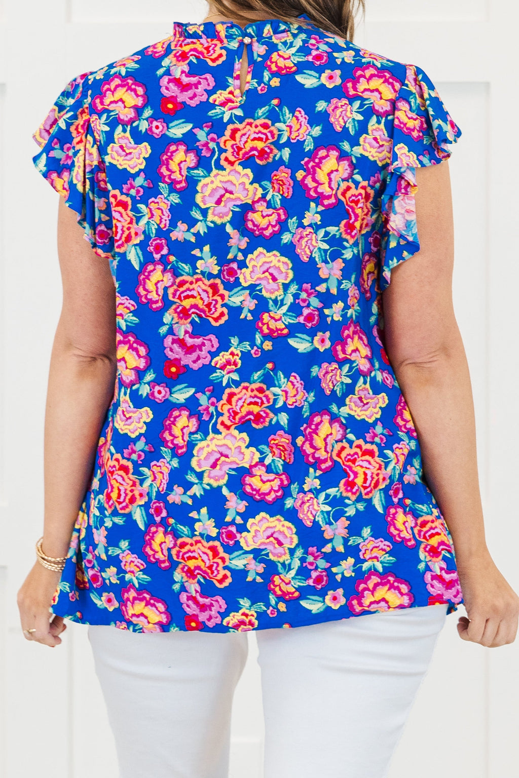 Bloom Boldly Top, Royal Blue
