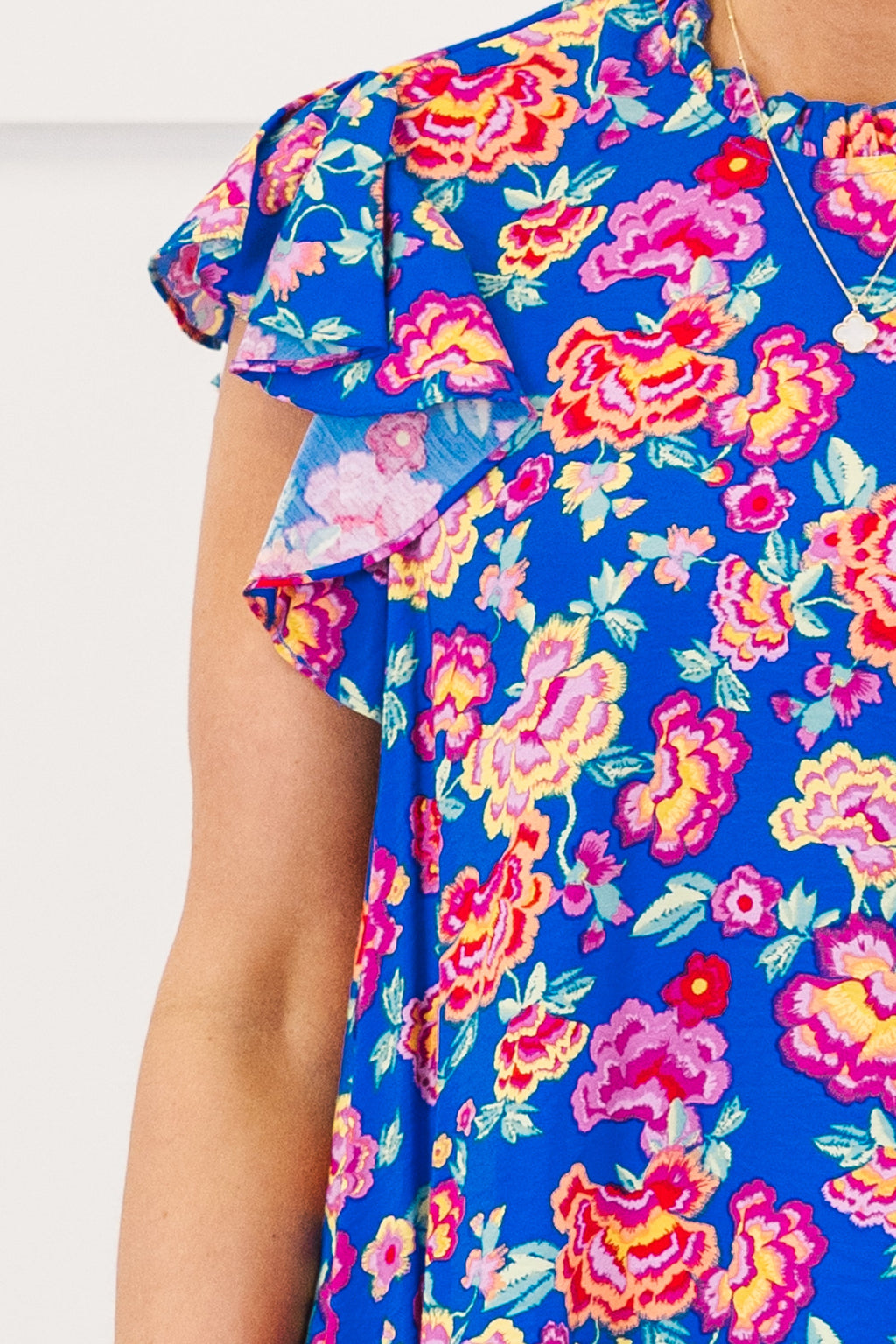 Bloom Boldly Top, Royal Blue