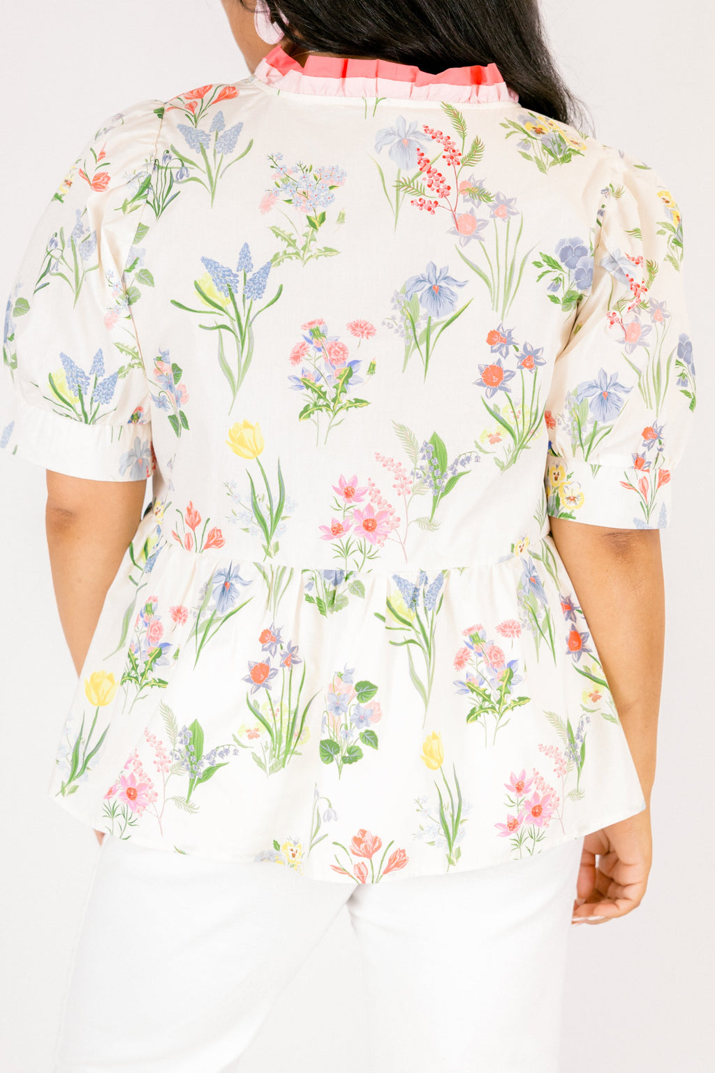 Bloom Bright Top, White-Pink