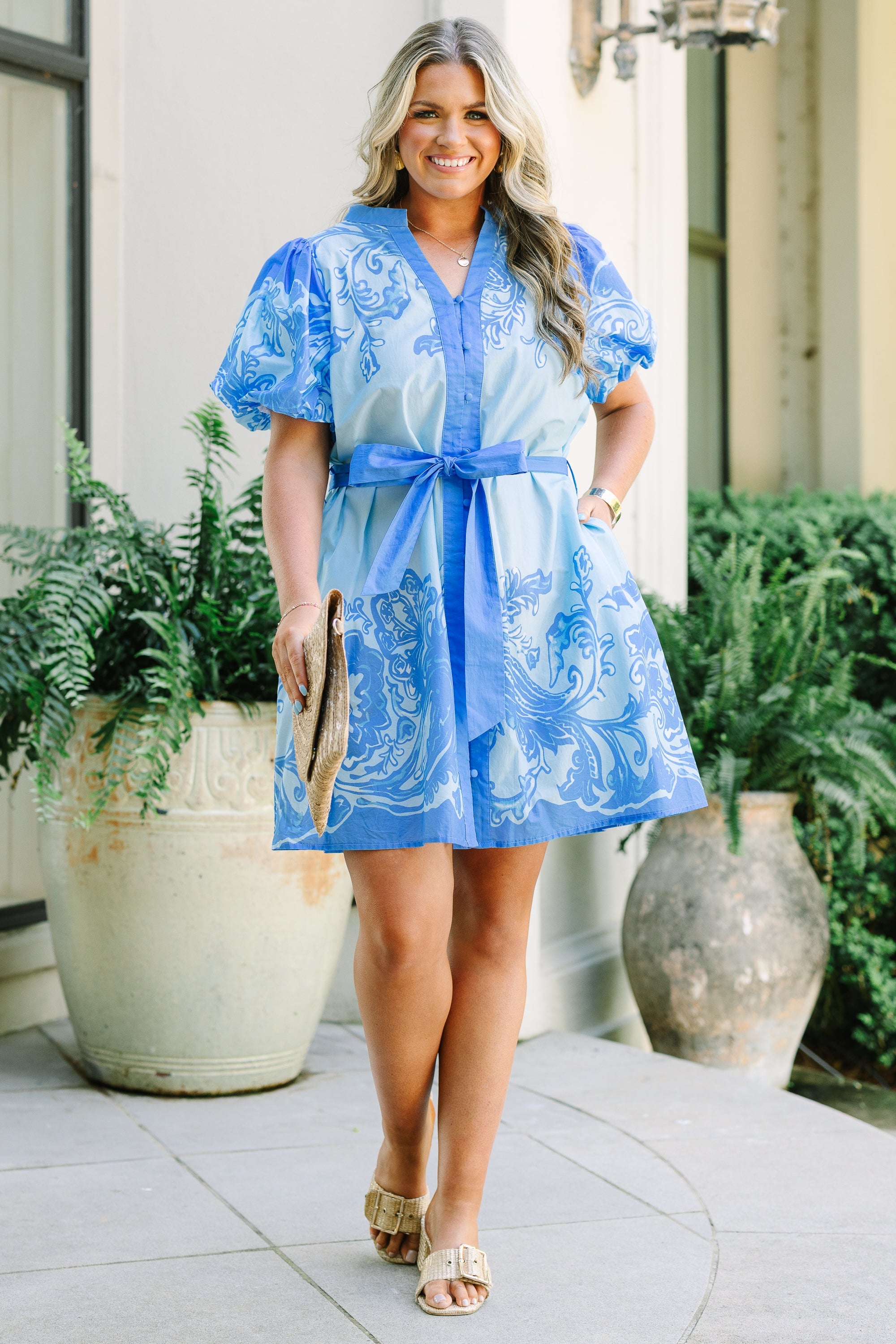 Bloom With Me Dress, Blue