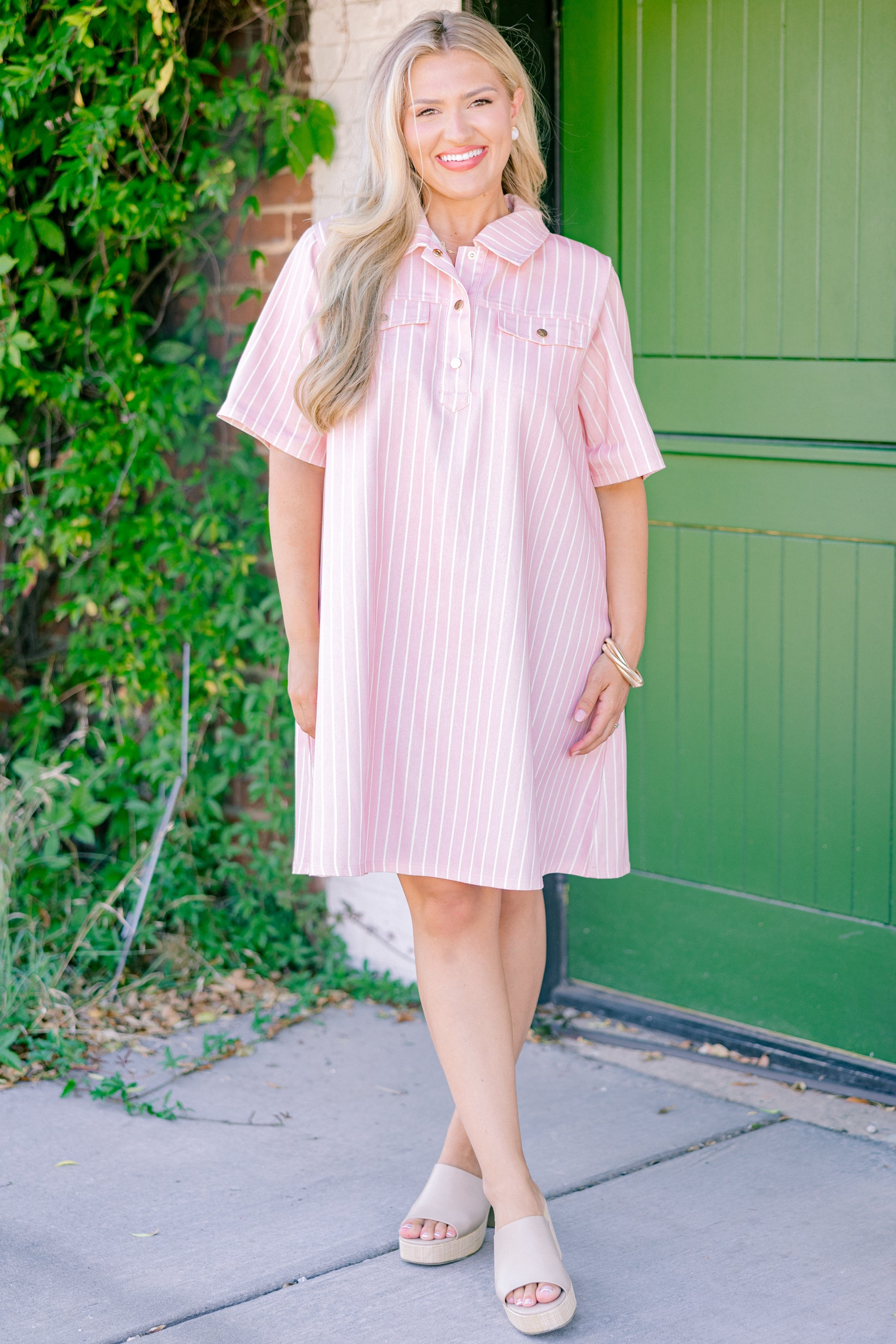 Blushing It Off Dress, Pink