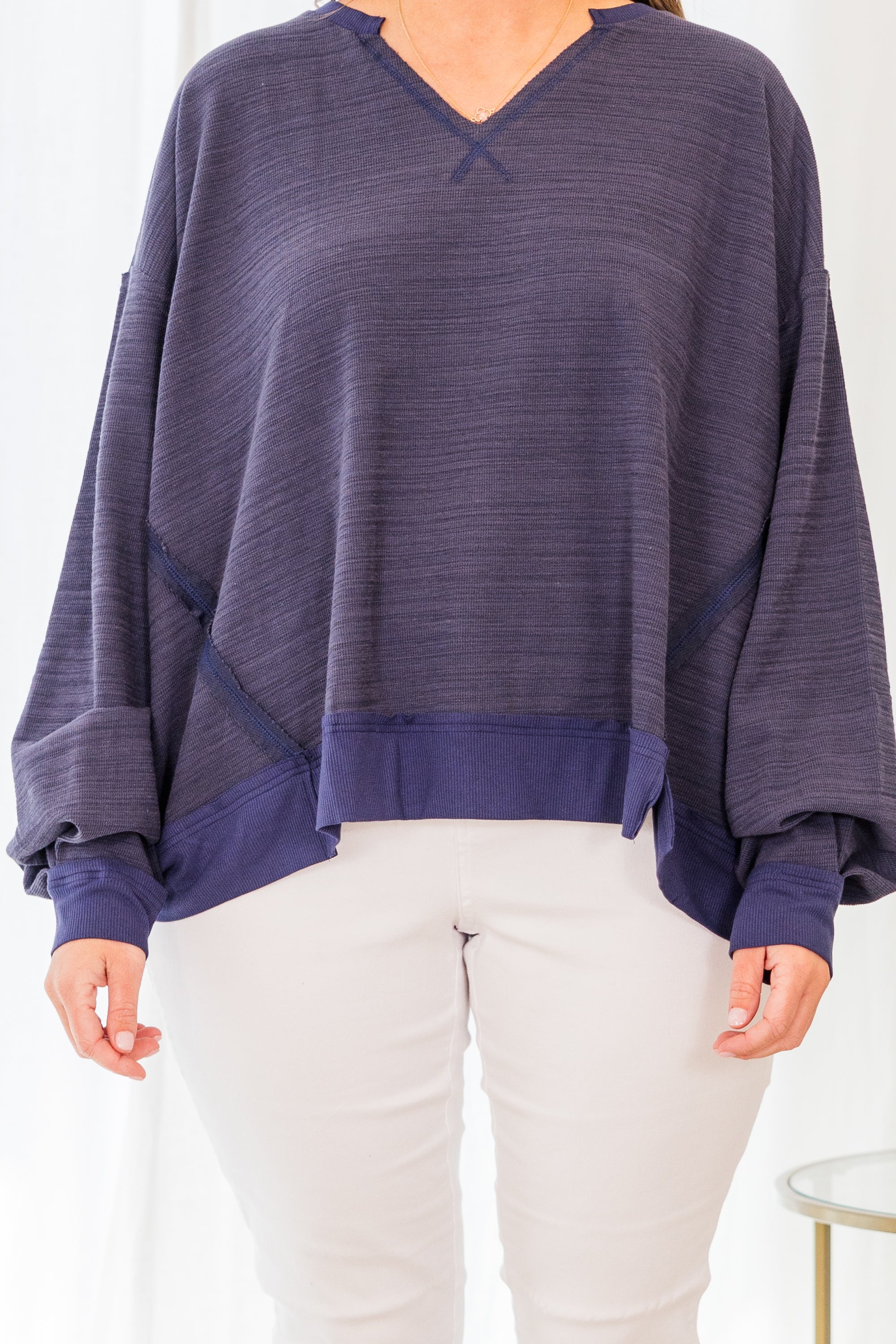 Blushing Pullover, Navy