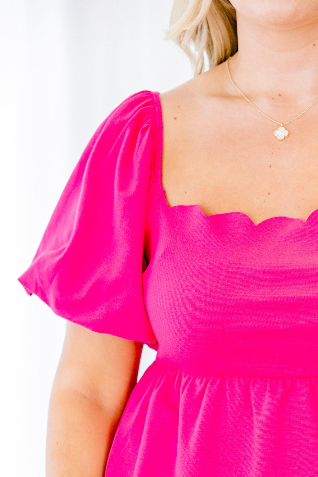 Blushing Rose Babydoll Top, Fuchsia