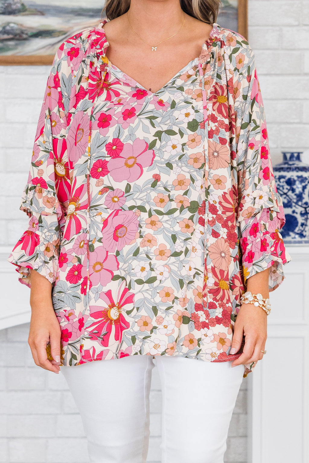 Bold Agenda Top, Pink