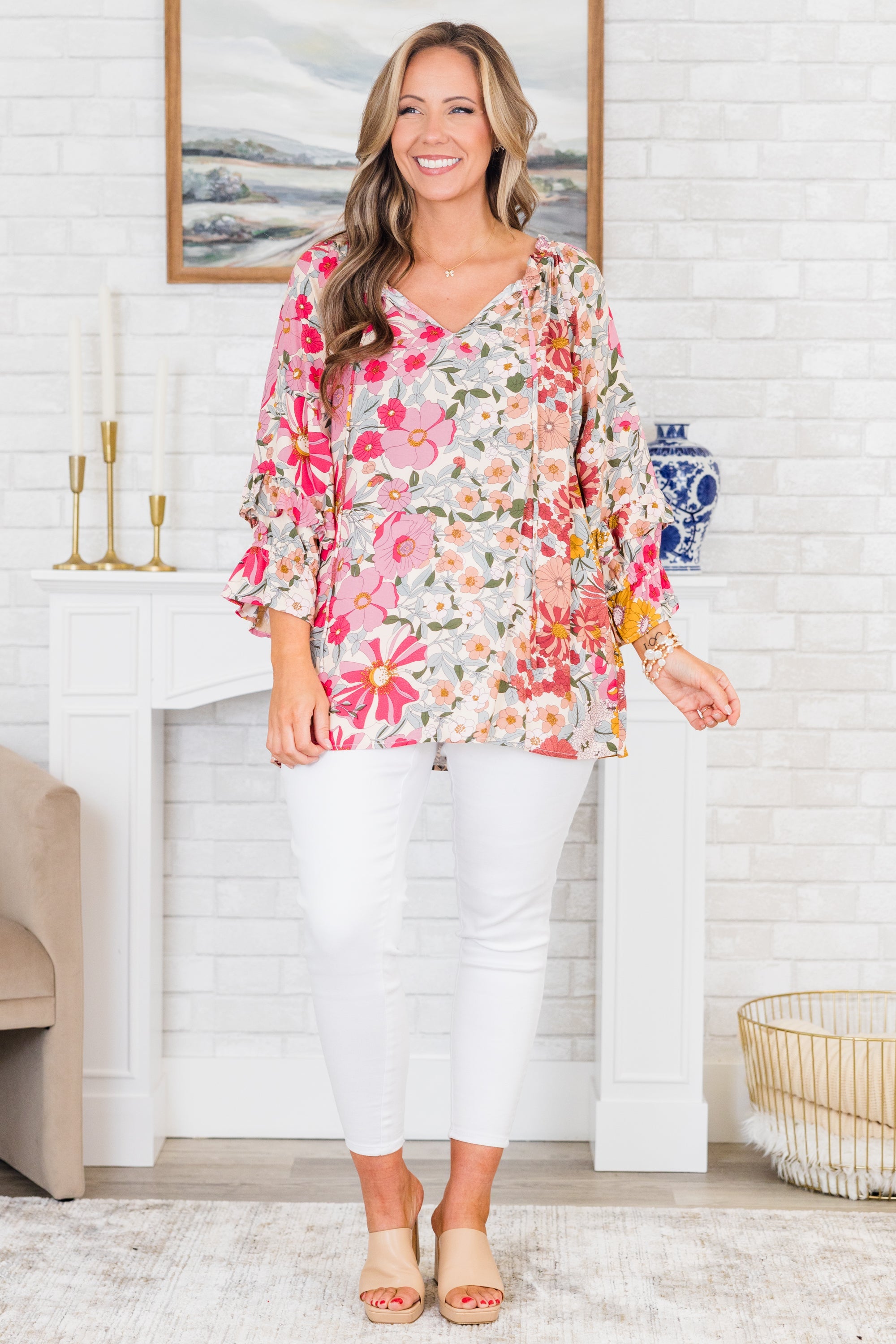 Bold Agenda Top, Pink