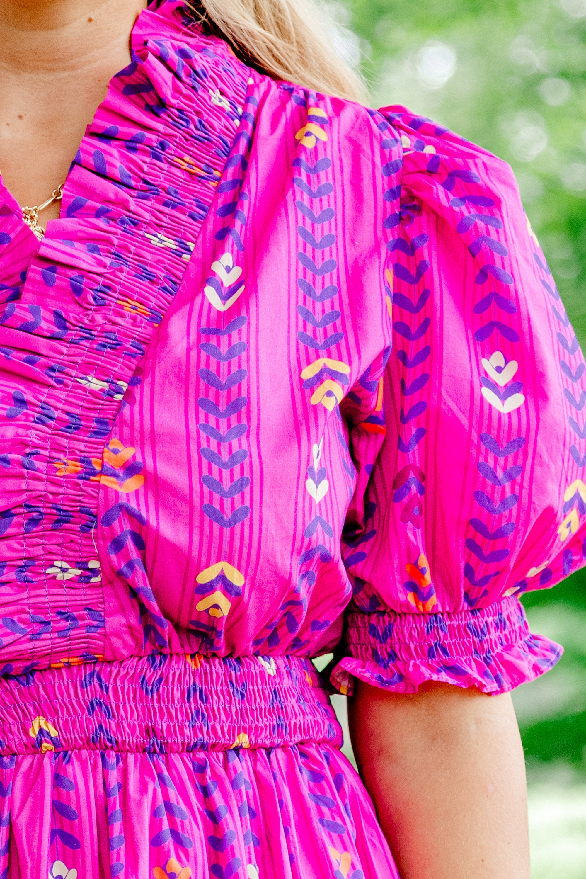 Bold In Bloom Dress, Magenta