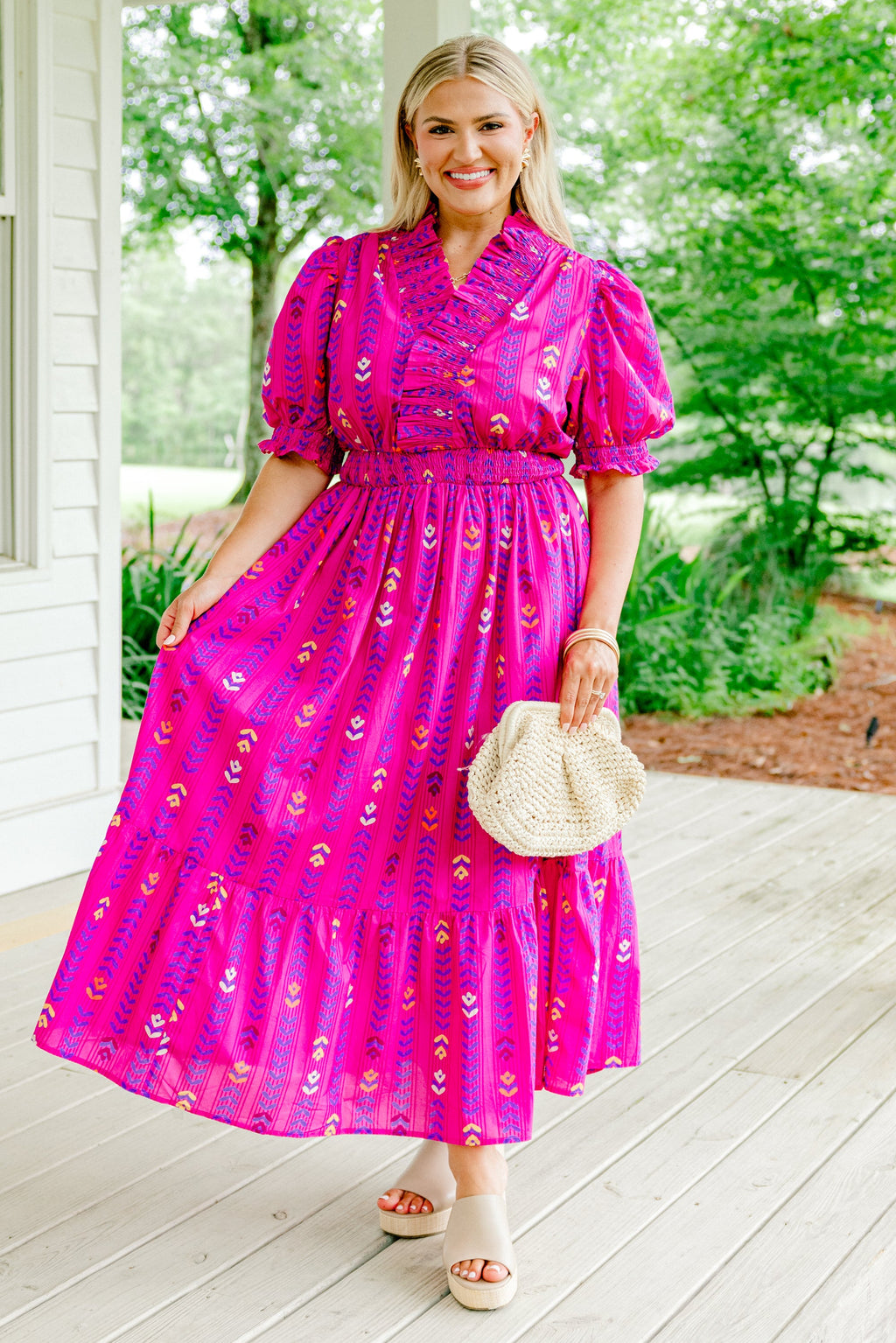 Bold In Bloom Dress, Magenta
