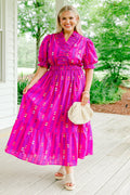 Bold In Bloom Dress, Magenta