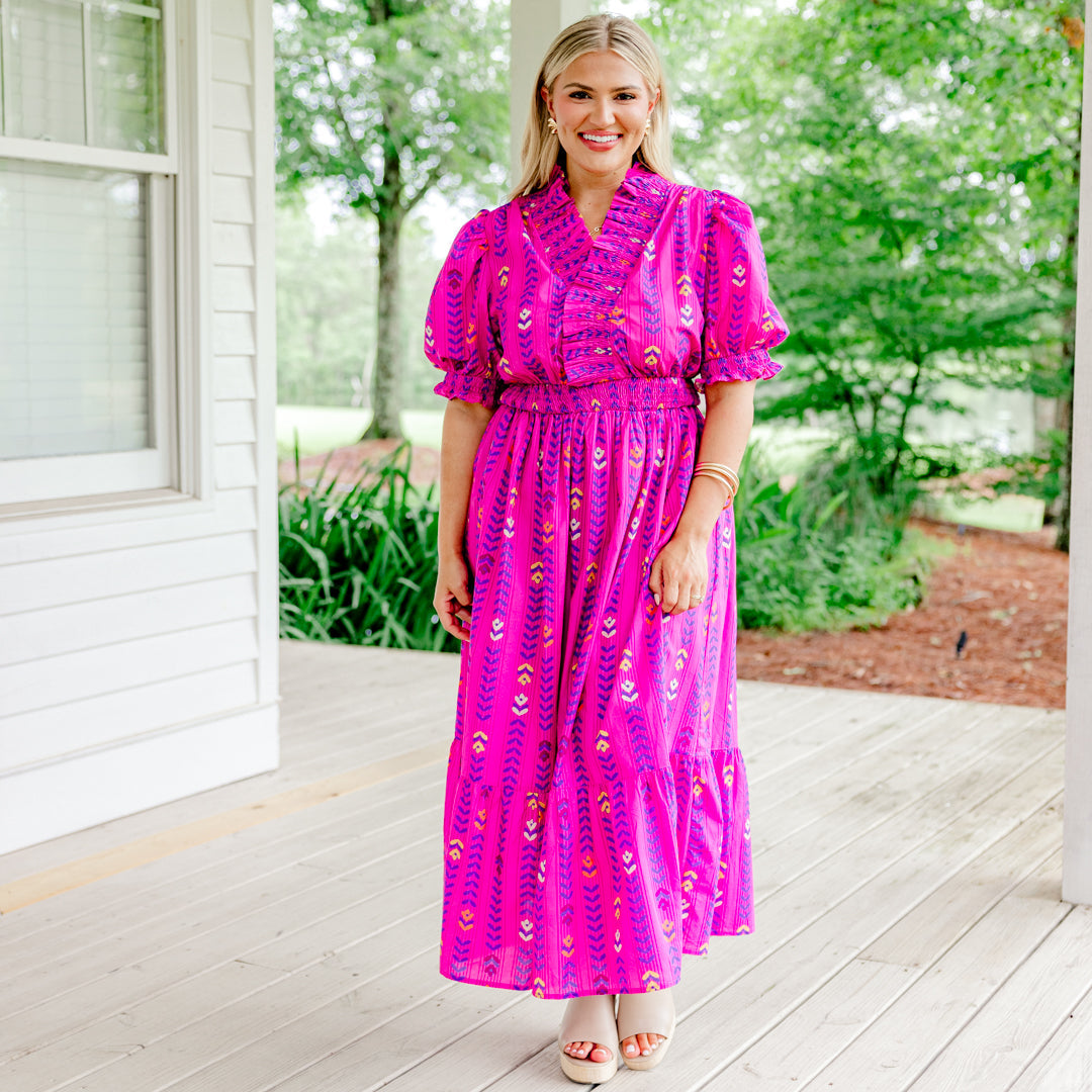 Bold In Bloom Dress, Magenta