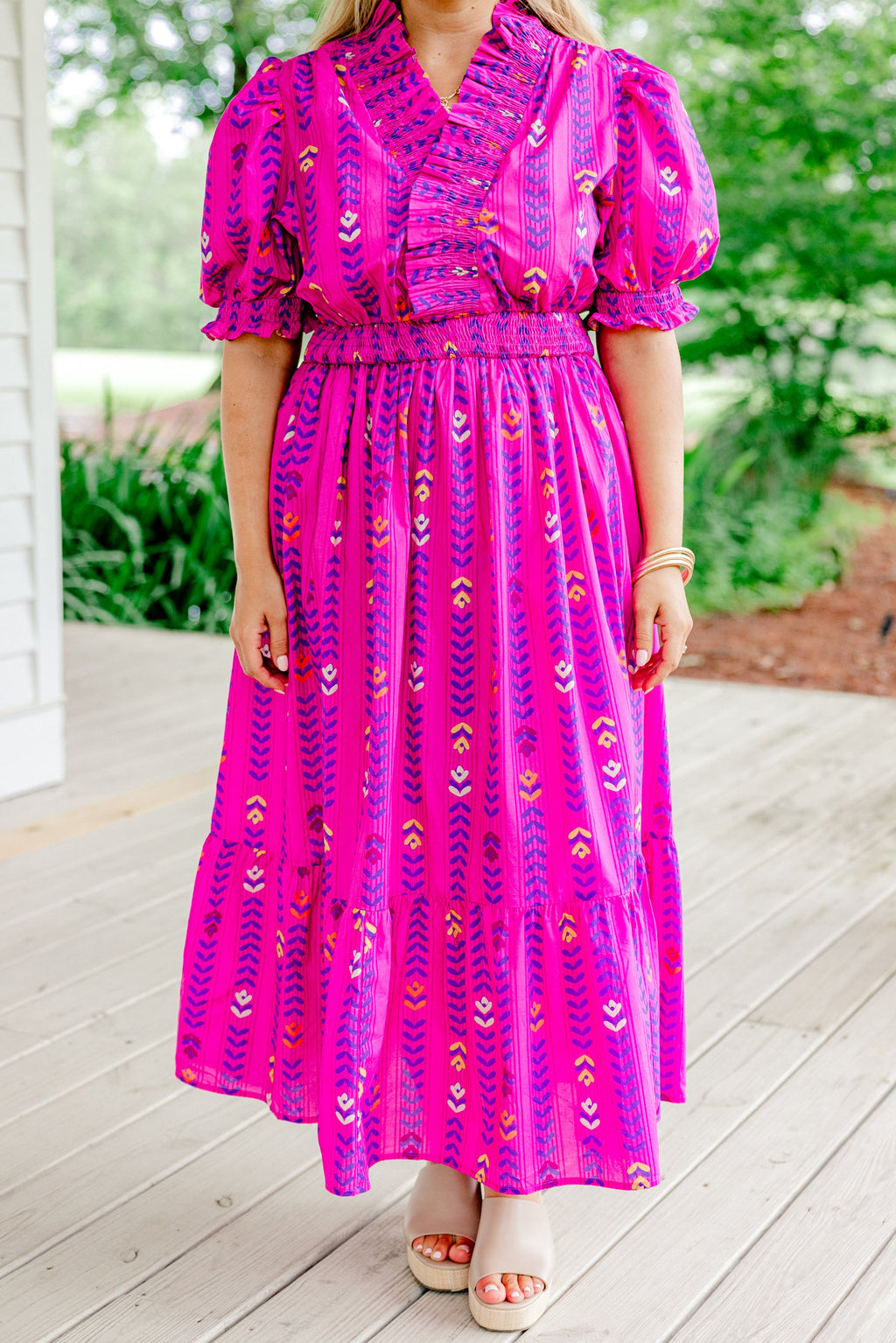Bold In Bloom Dress, Magenta