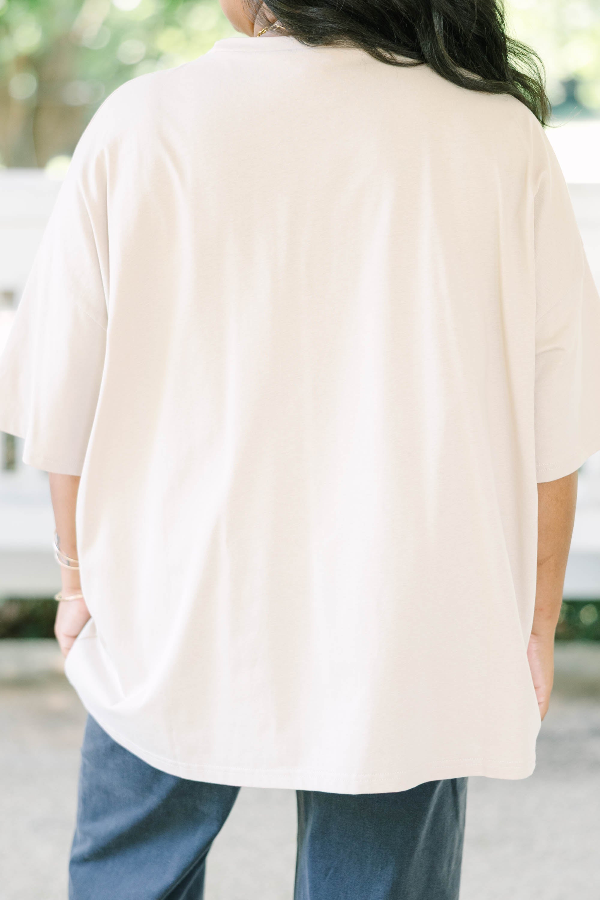 Books And Coffee Boyfriend Tee, Light Mocha