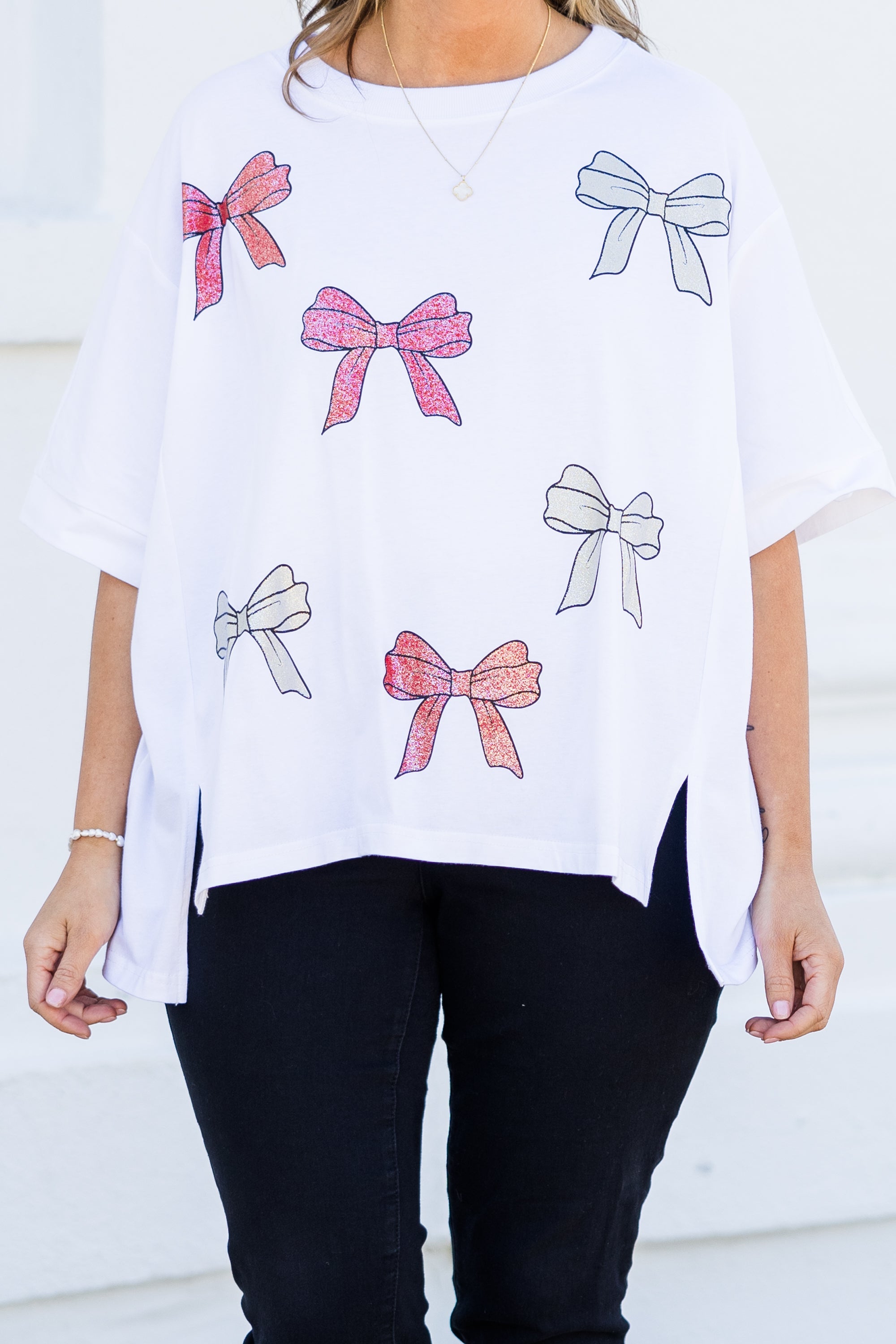 Bowtastic Love Top, White