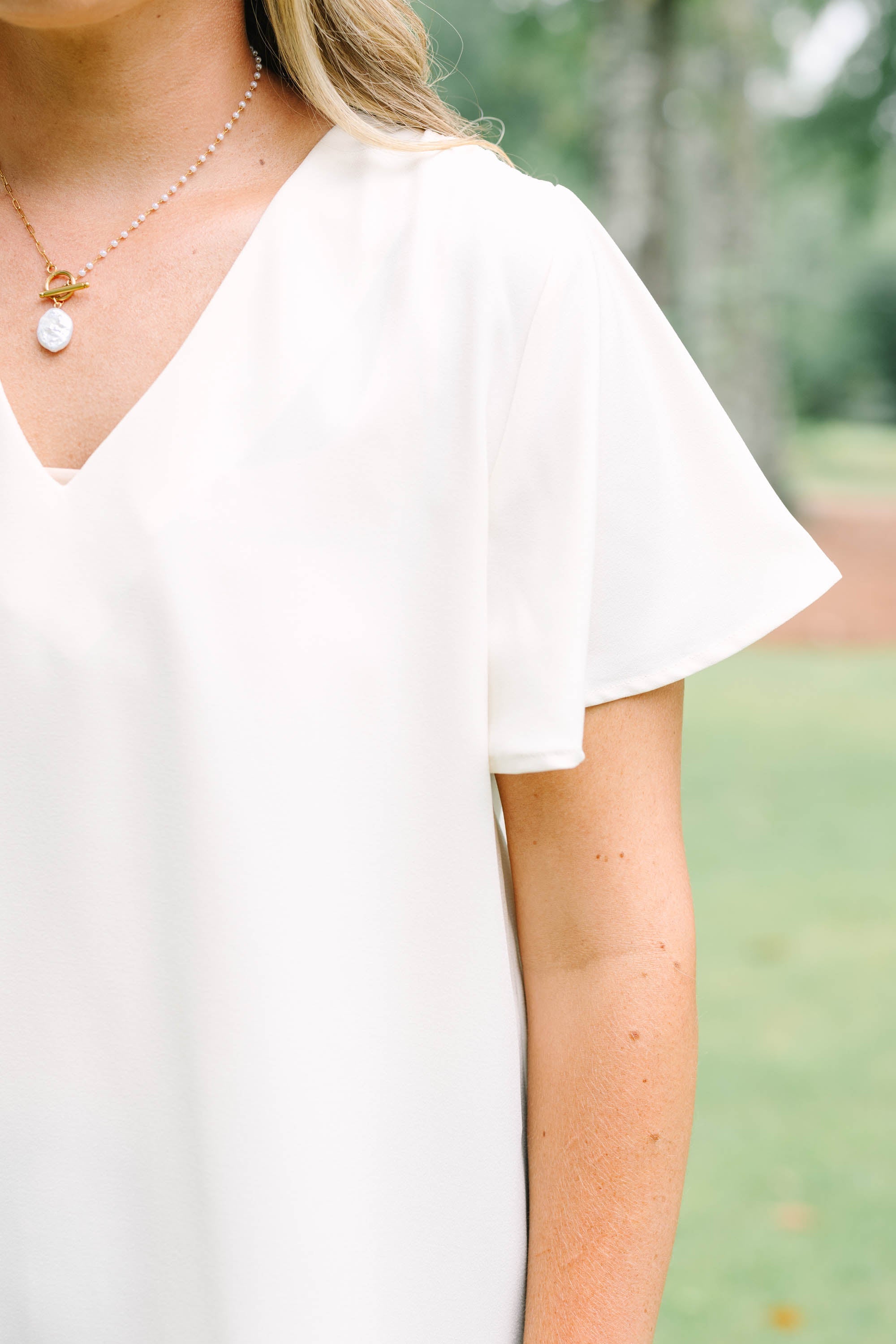 Break Room Chat Top, Ivory