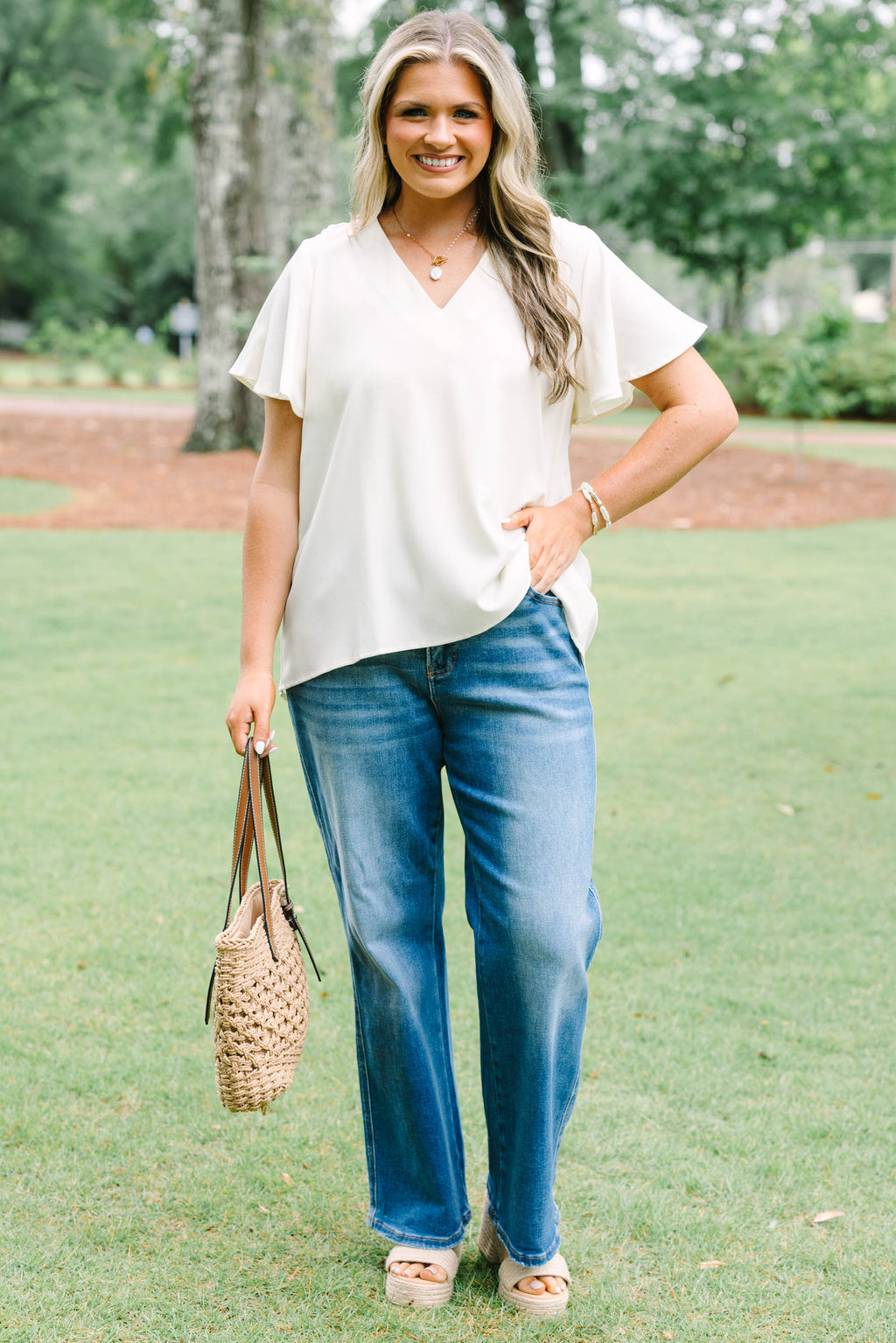 Break Room Chat Top, Ivory