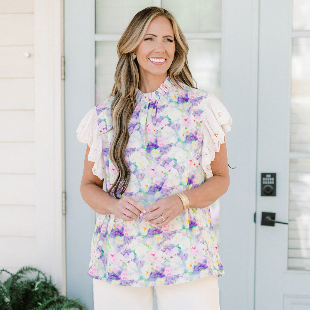 Breathe Freely Top, Lavender