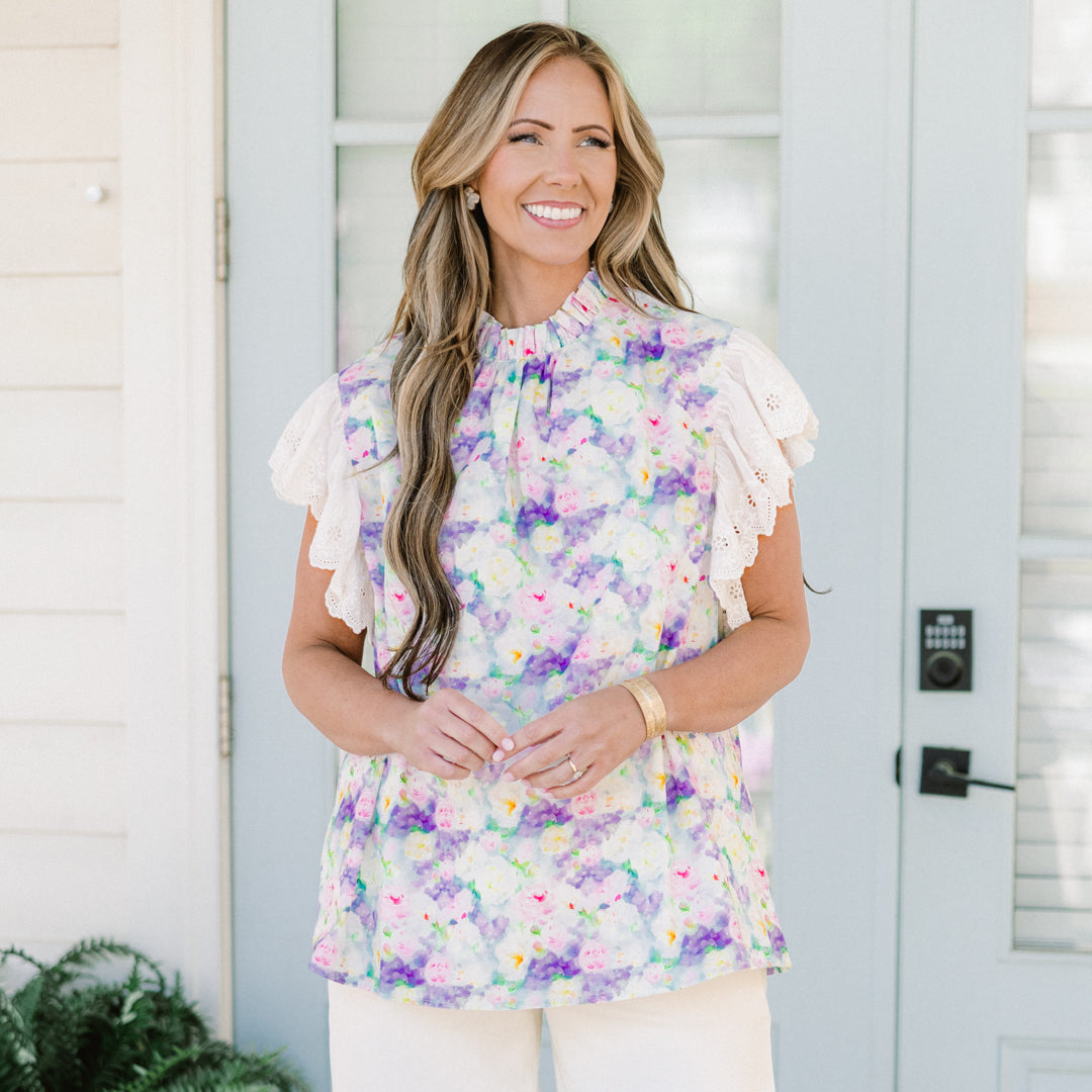 Breathe Freely Top, Lavender