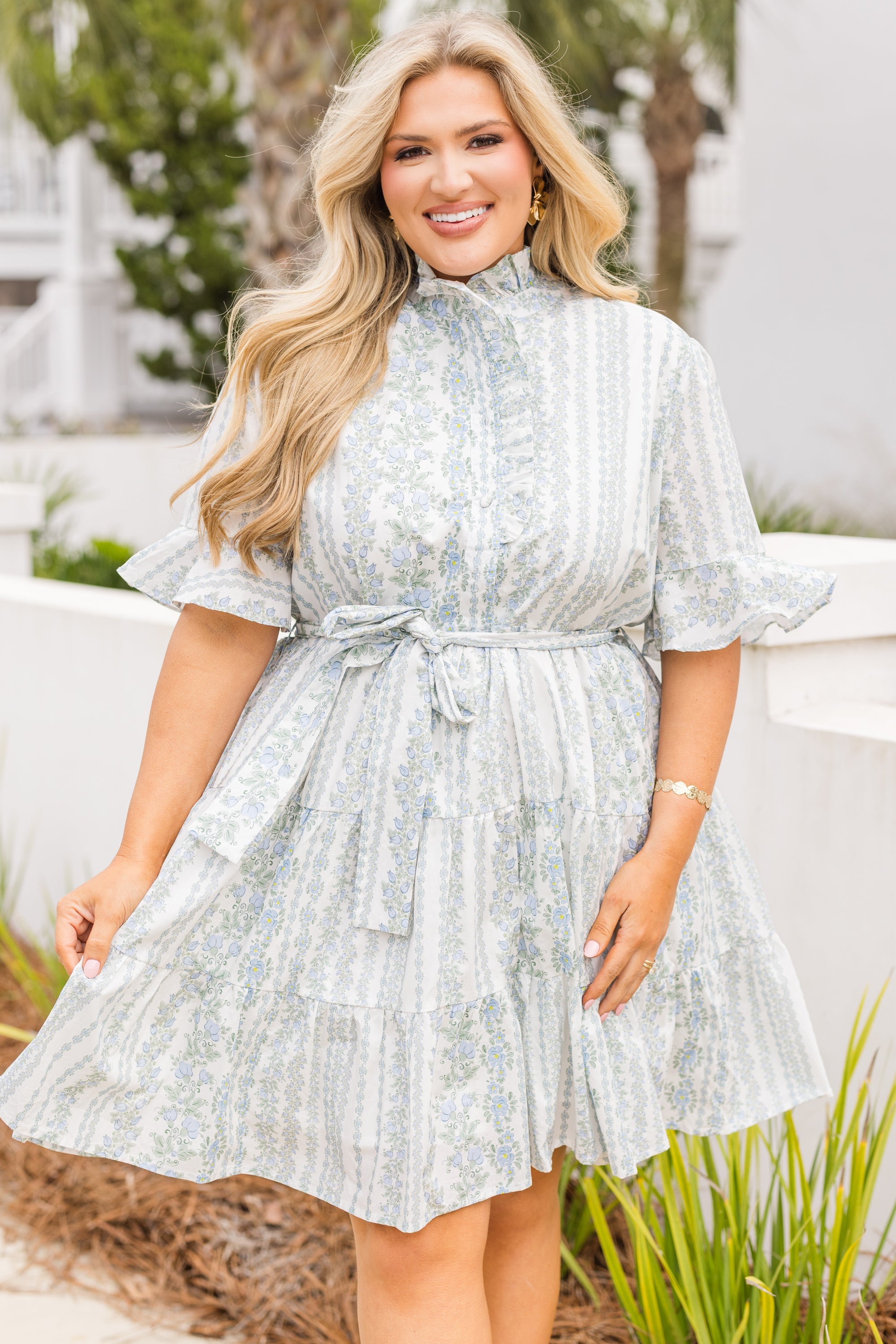 Breezy Beauty Dress, Blue Floral