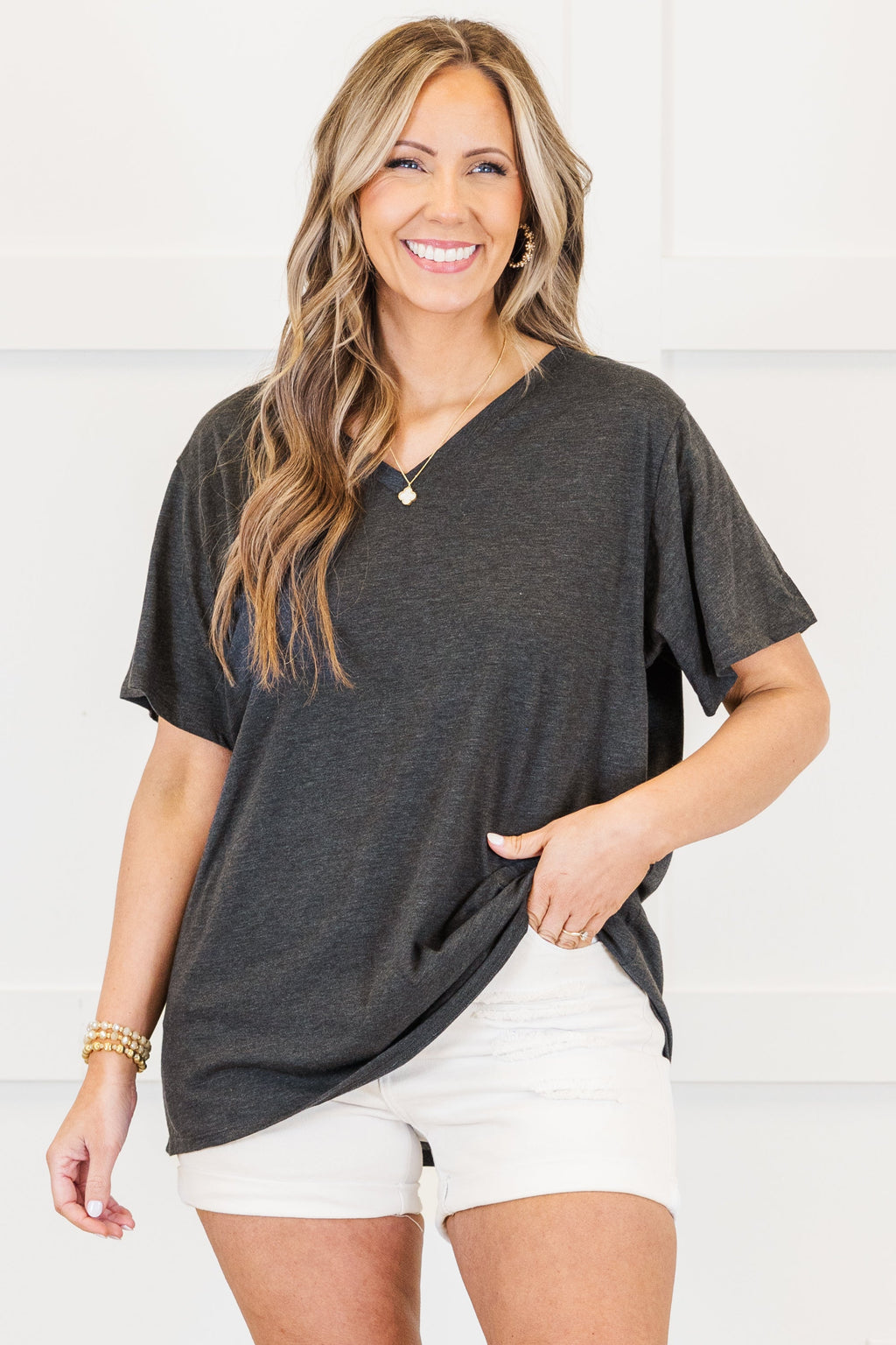 Bright Days Tee, Charcoal