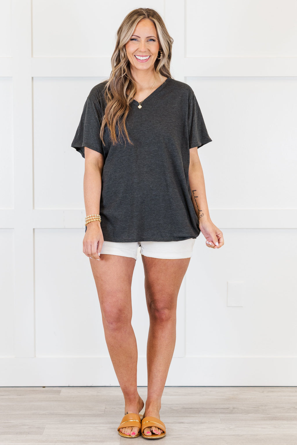 Bright Days Tee, Charcoal
