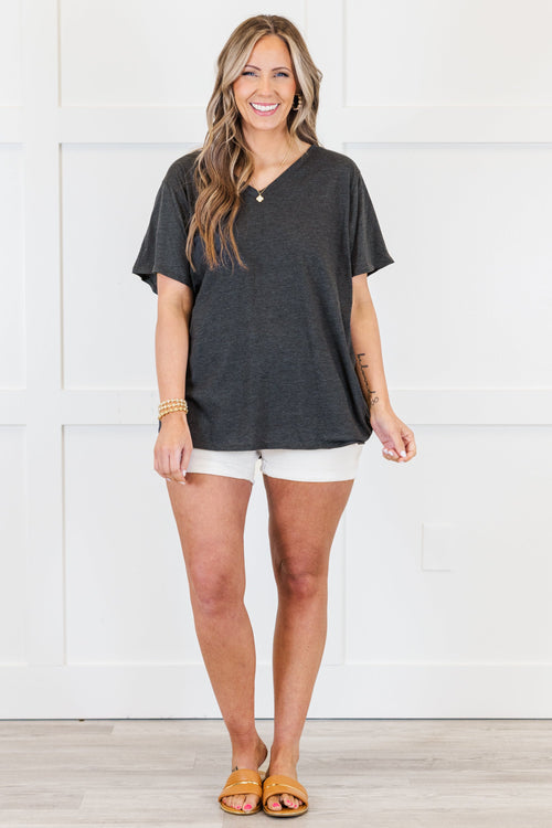 Bright Days Tee, Charcoal