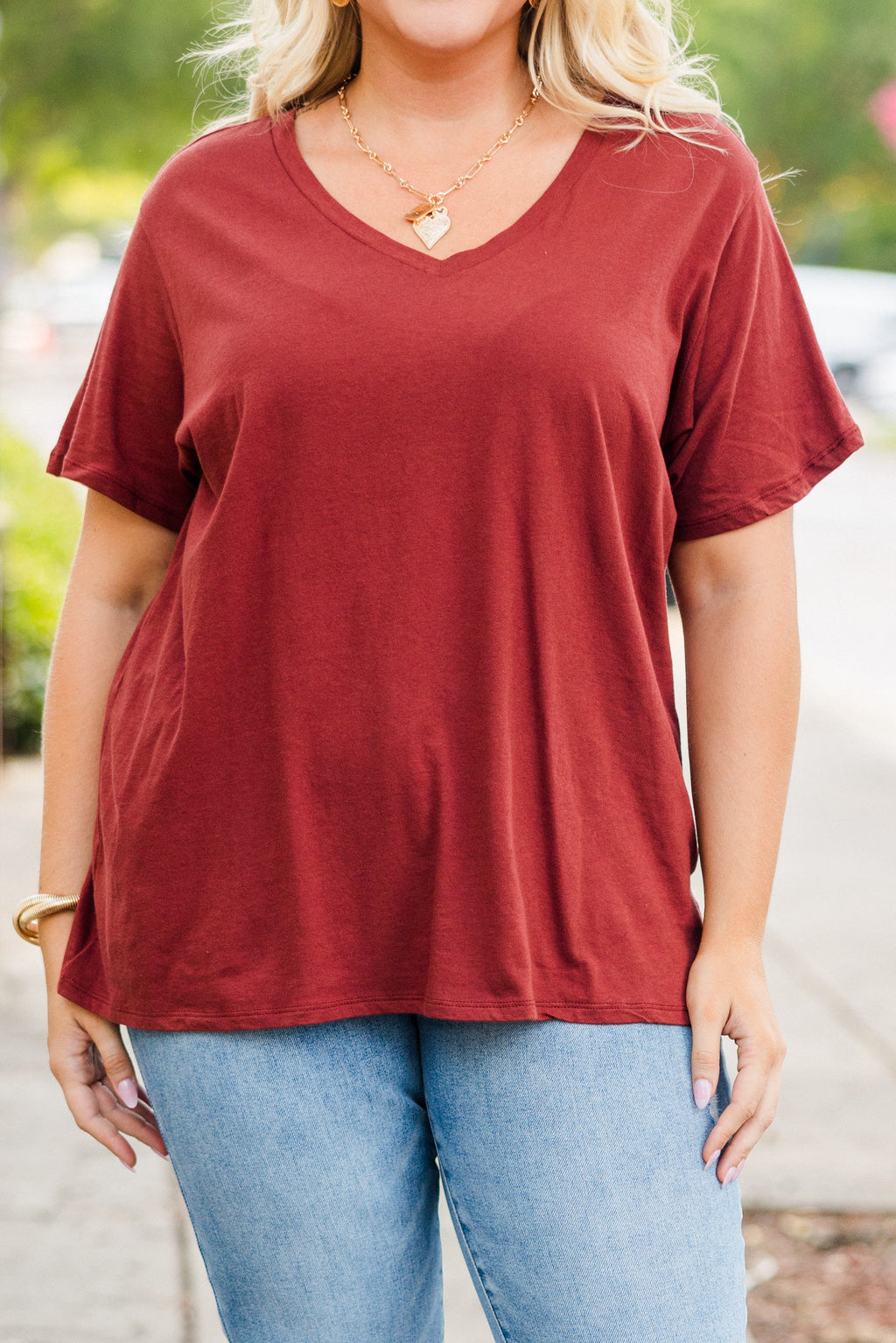 Bright Days Tee, Dark Rust