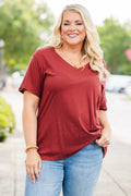 Bright Days Tee, Dark Rust
