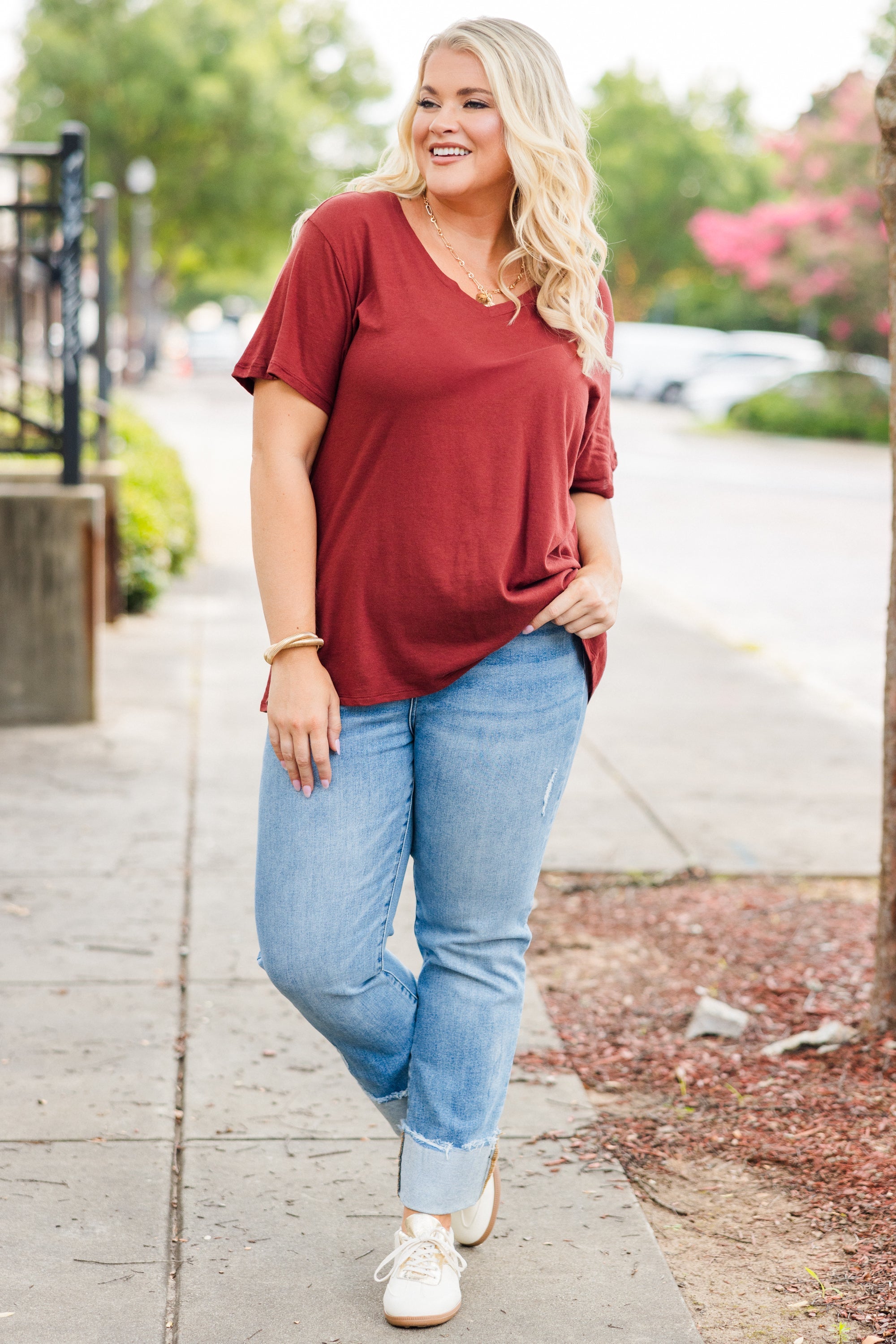 Bright Days Tee, Dark Rust