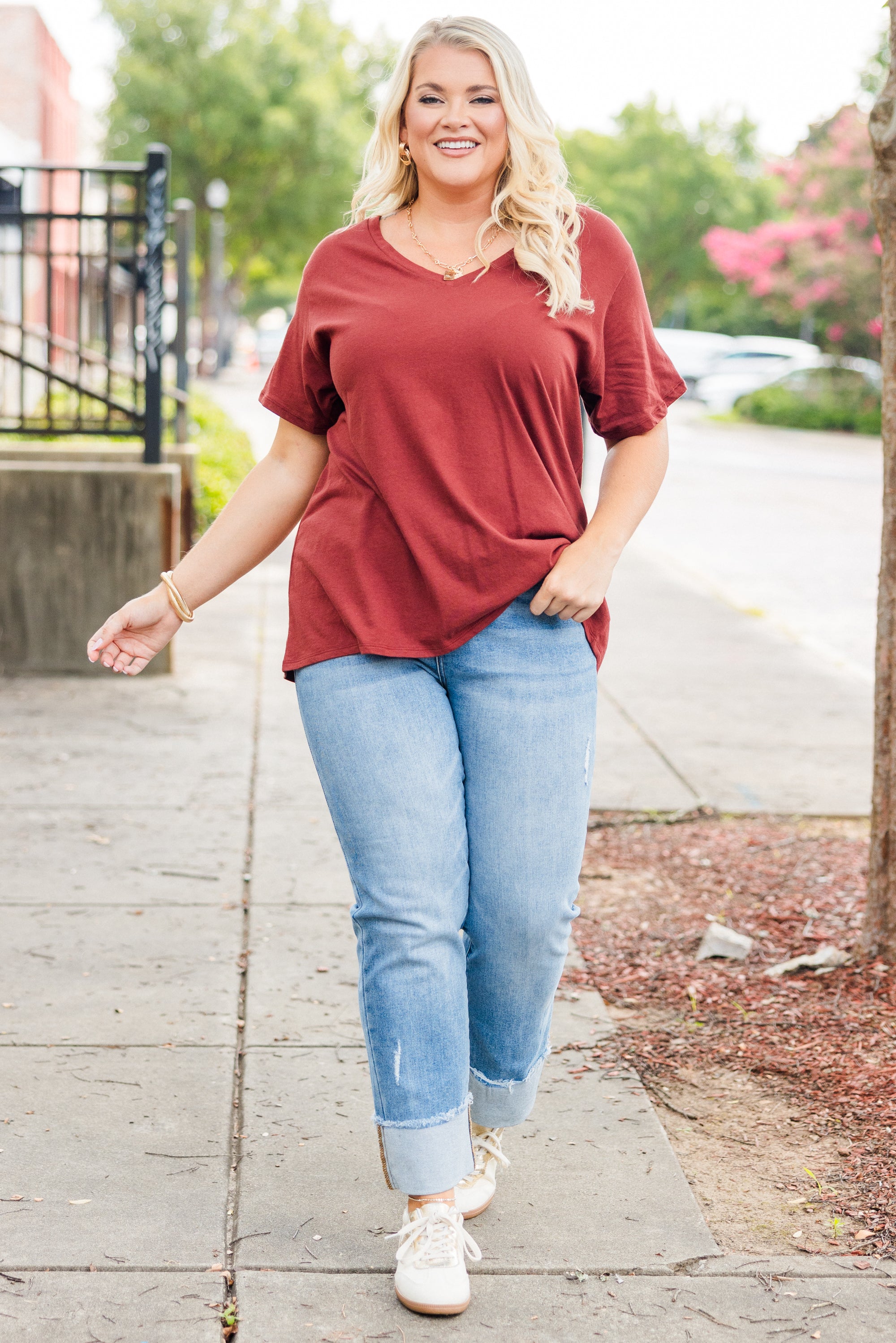 Bright Days Tee, Dark Rust