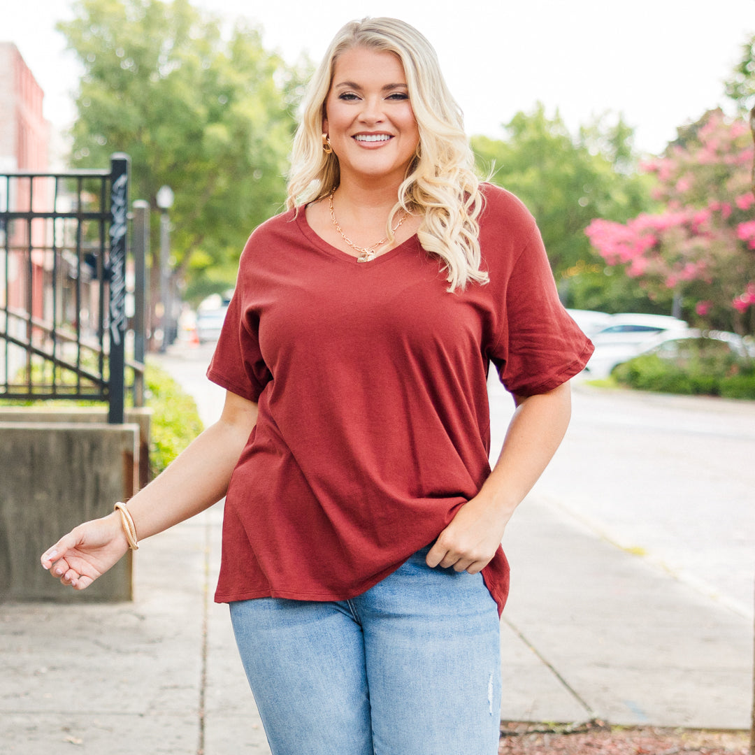 Bright Days Tee, Dark Rust