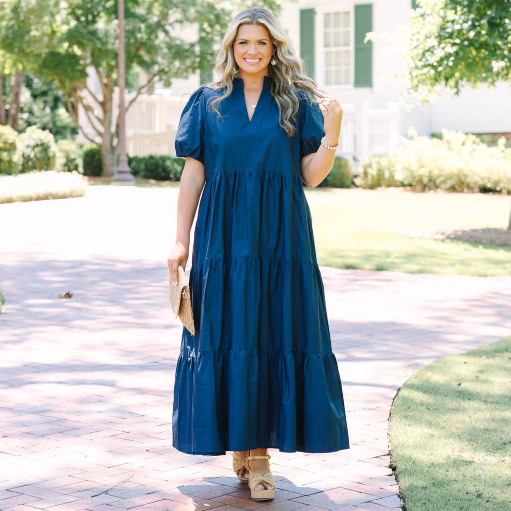 Bright Forecast Dress, Deep Navy