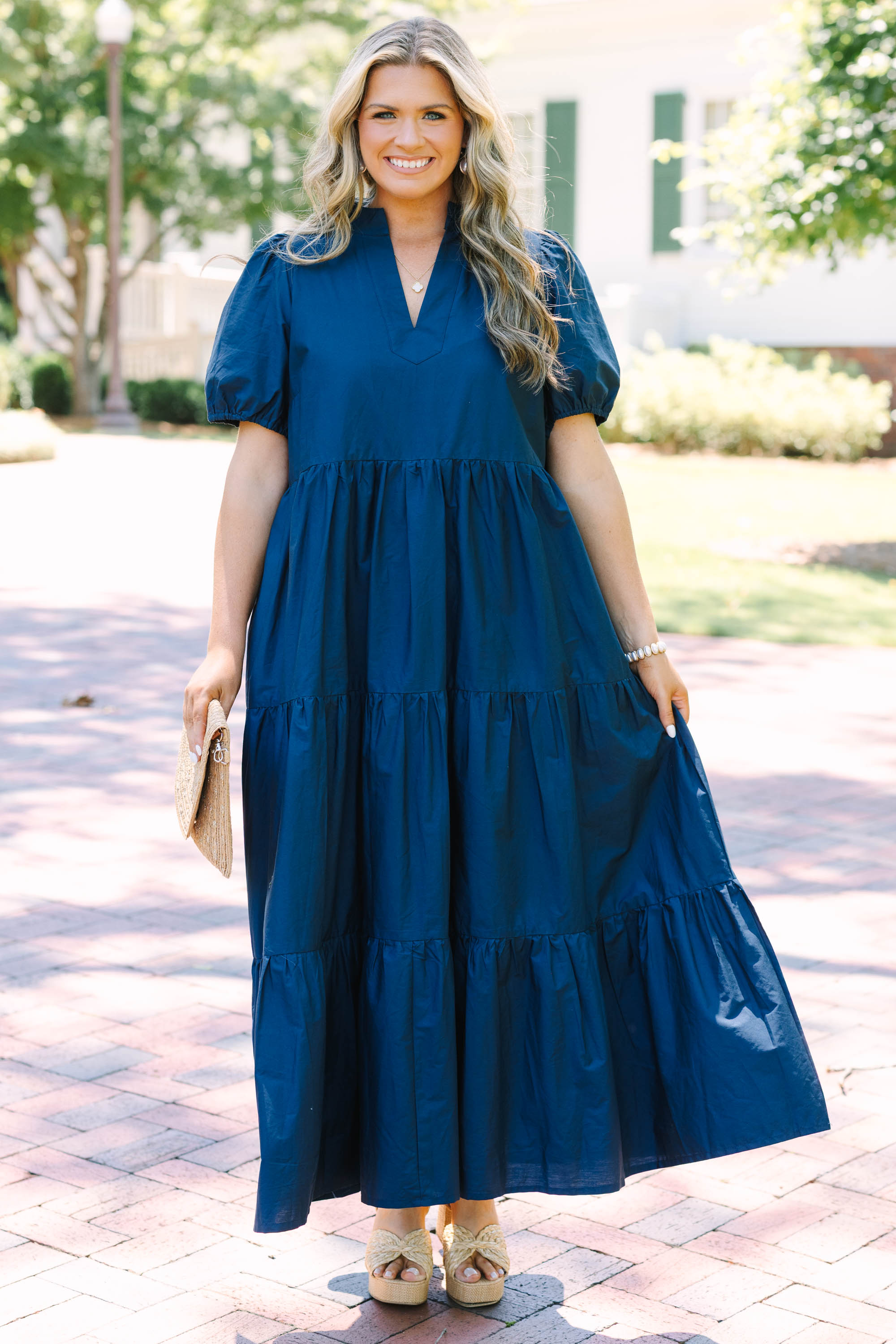 Bright Forecast Dress, Deep Navy