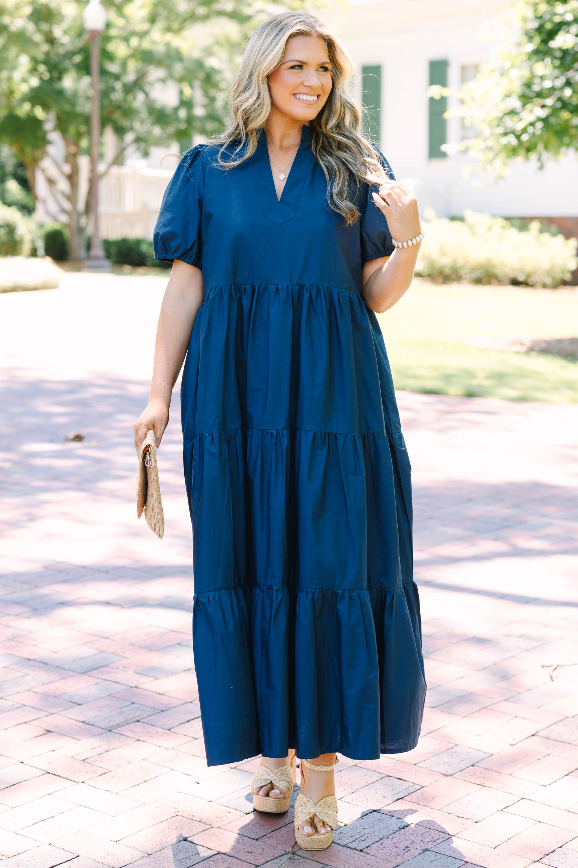 Bright Forecast Dress, Deep Navy