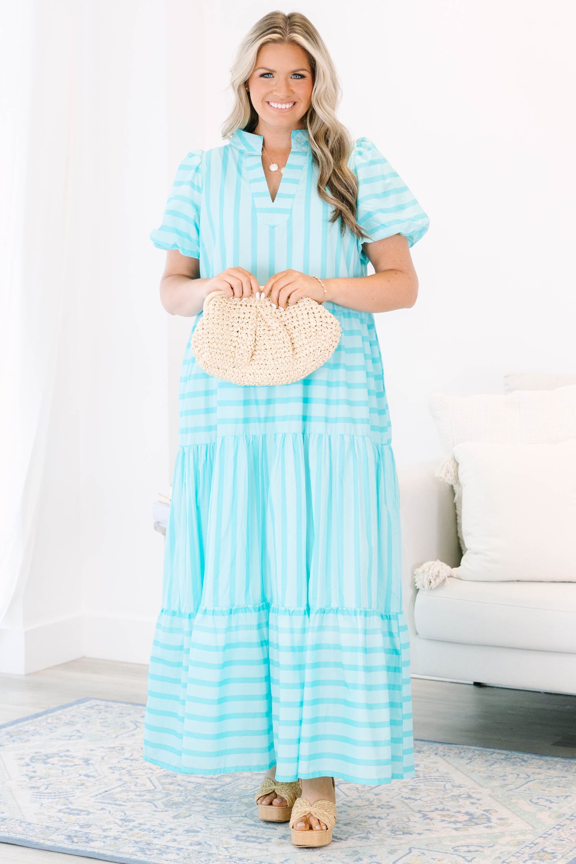 Bright Forecast Dress, Turquoise