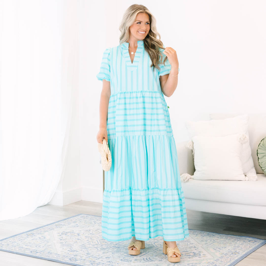 Bright Forecast Dress, Turquoise
