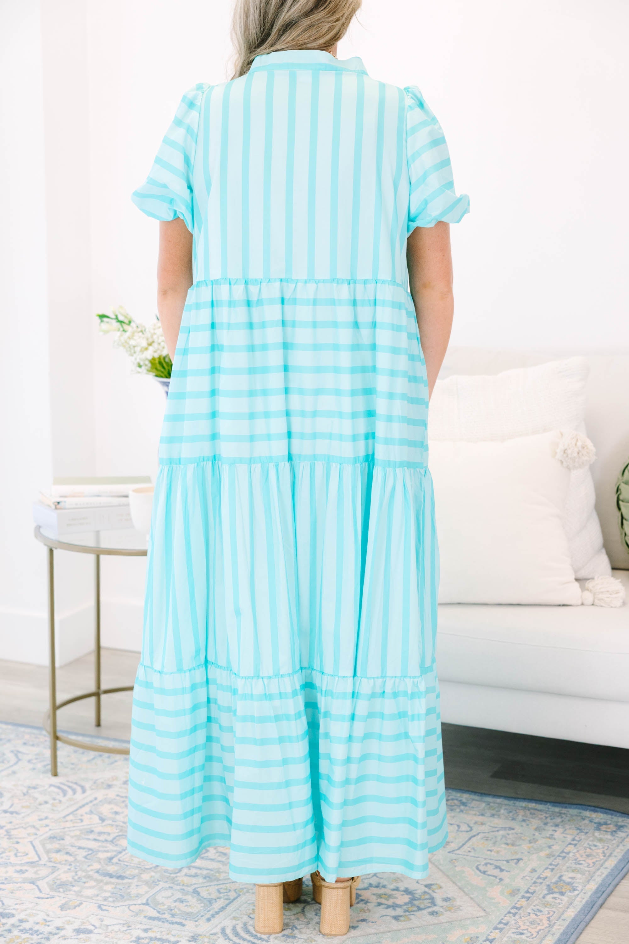 Bright Forecast Dress, Turquoise