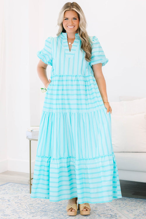 Bright Forecast Dress, Turquoise
