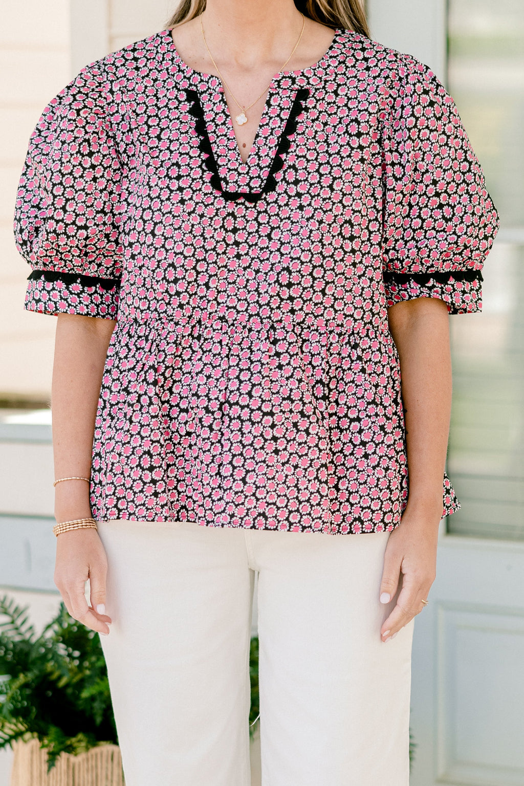 Bright Morning Sun Top, Black