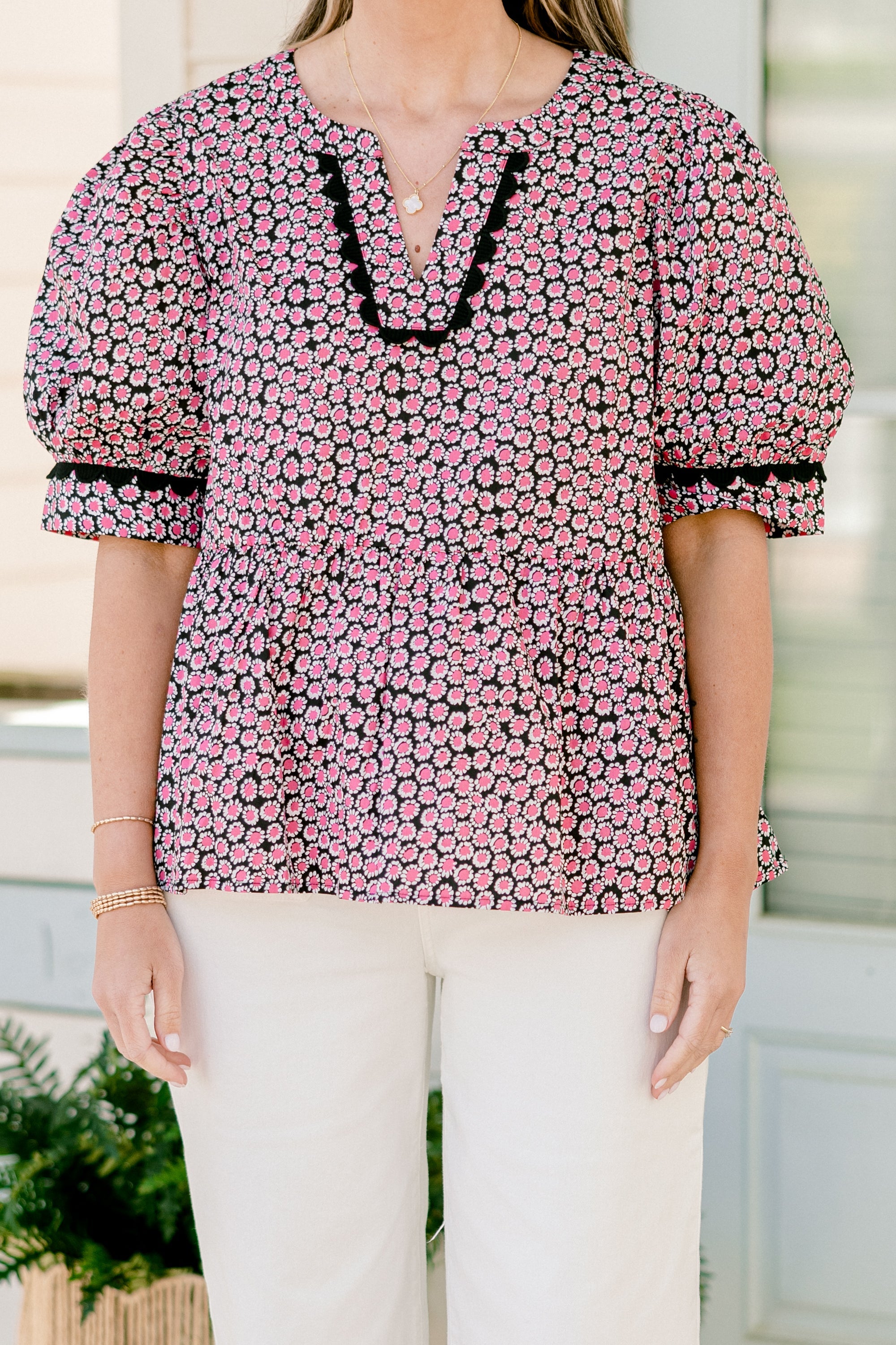 Bright Morning Sun Top, Black