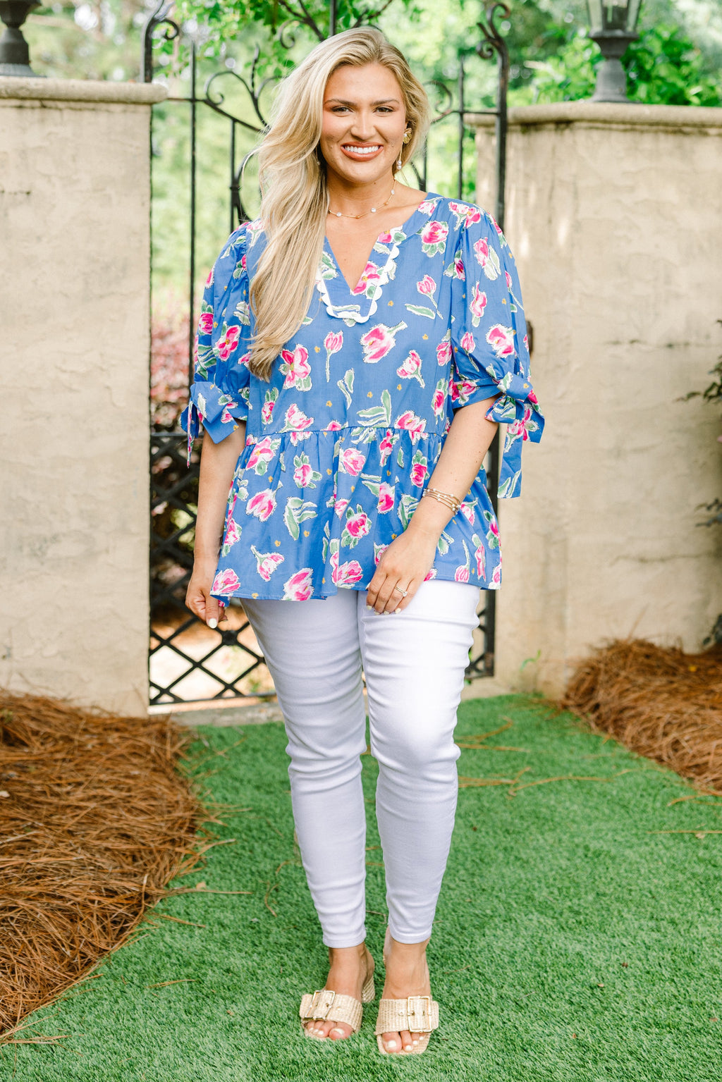 Bright Morning Sunshine Top, Blue