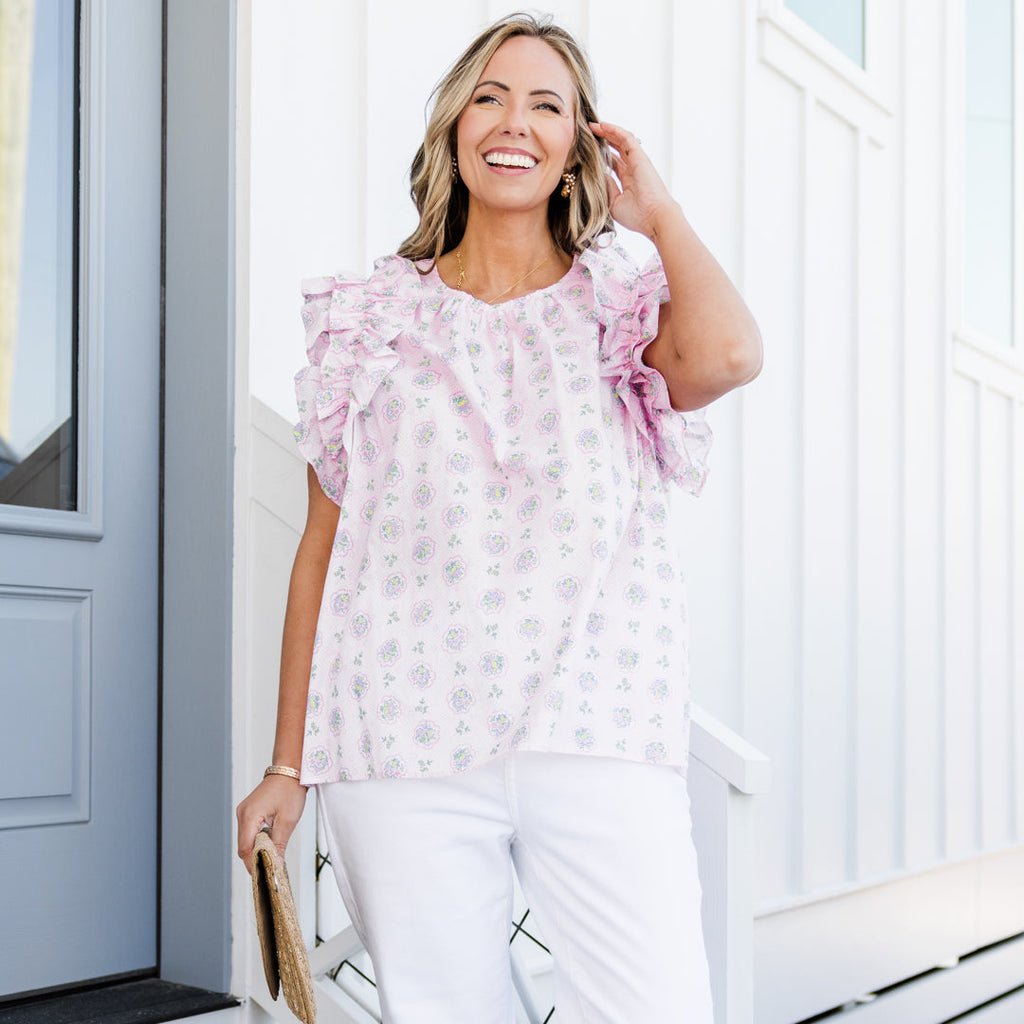 Bright Side Top, Pink
