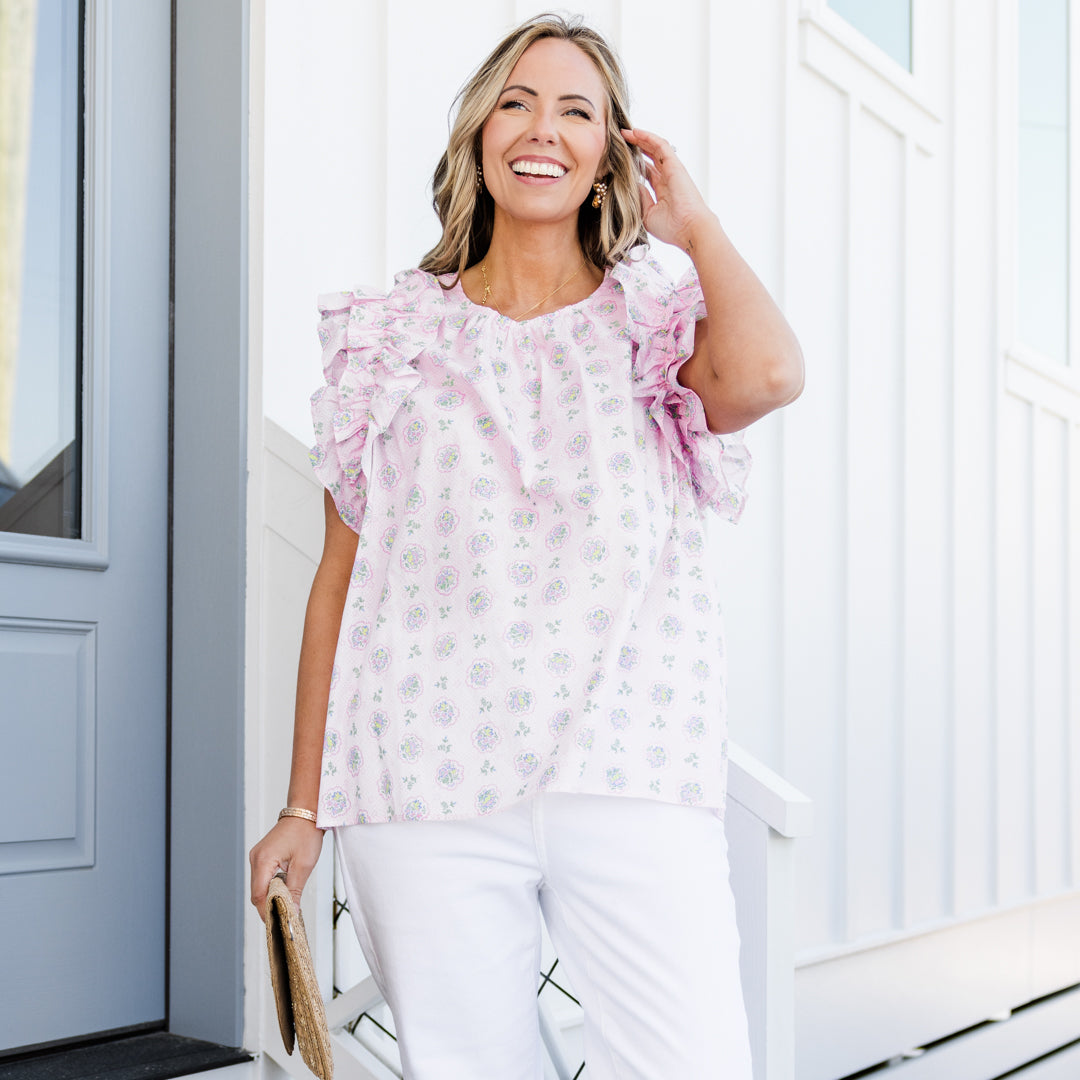 Bright Side Top, Pink