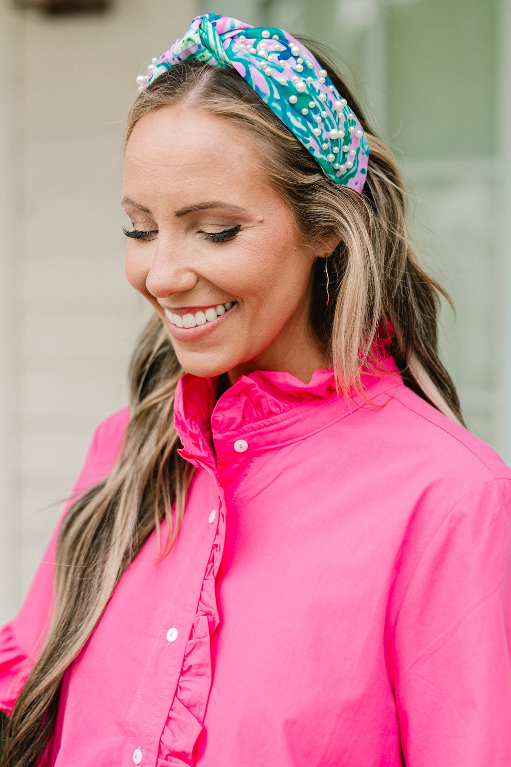 Brighter Days Are Comin' Headband, Pink-Teal