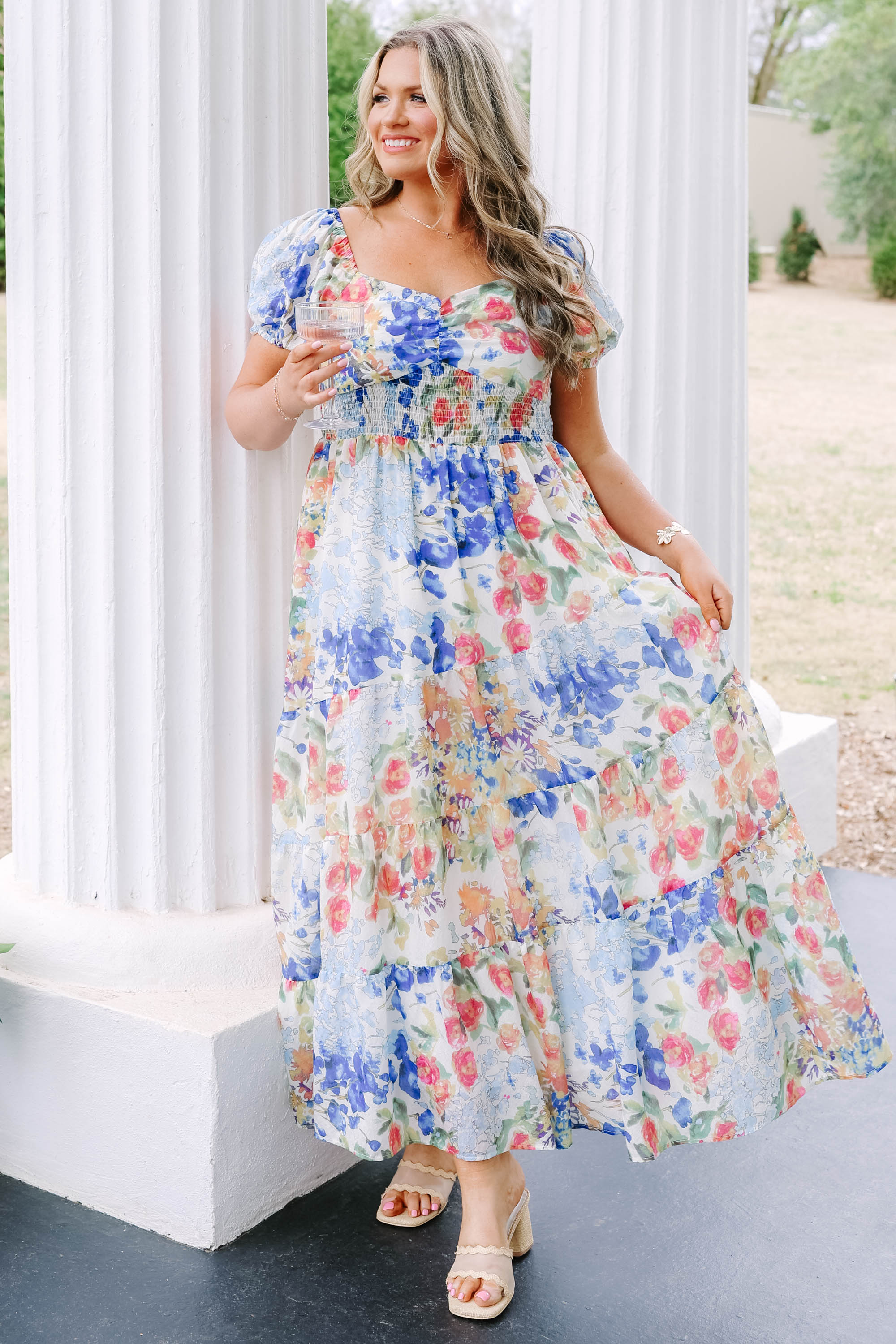 Brighter Perspective Dress, Blue Mix