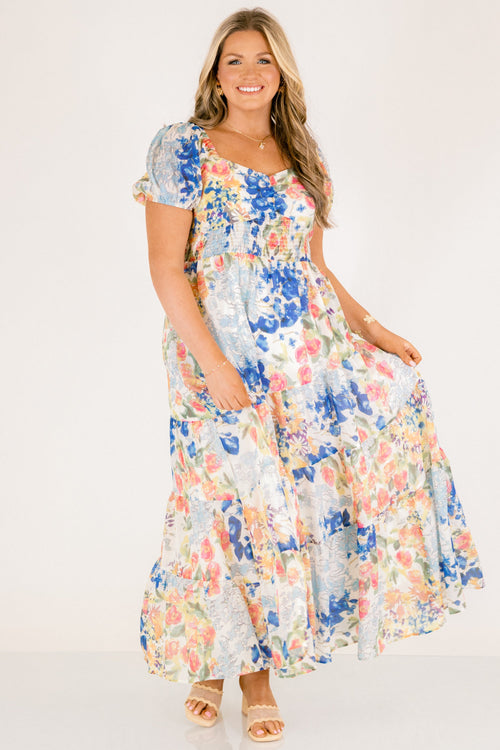Brighter Perspective Dress, Blue Mix